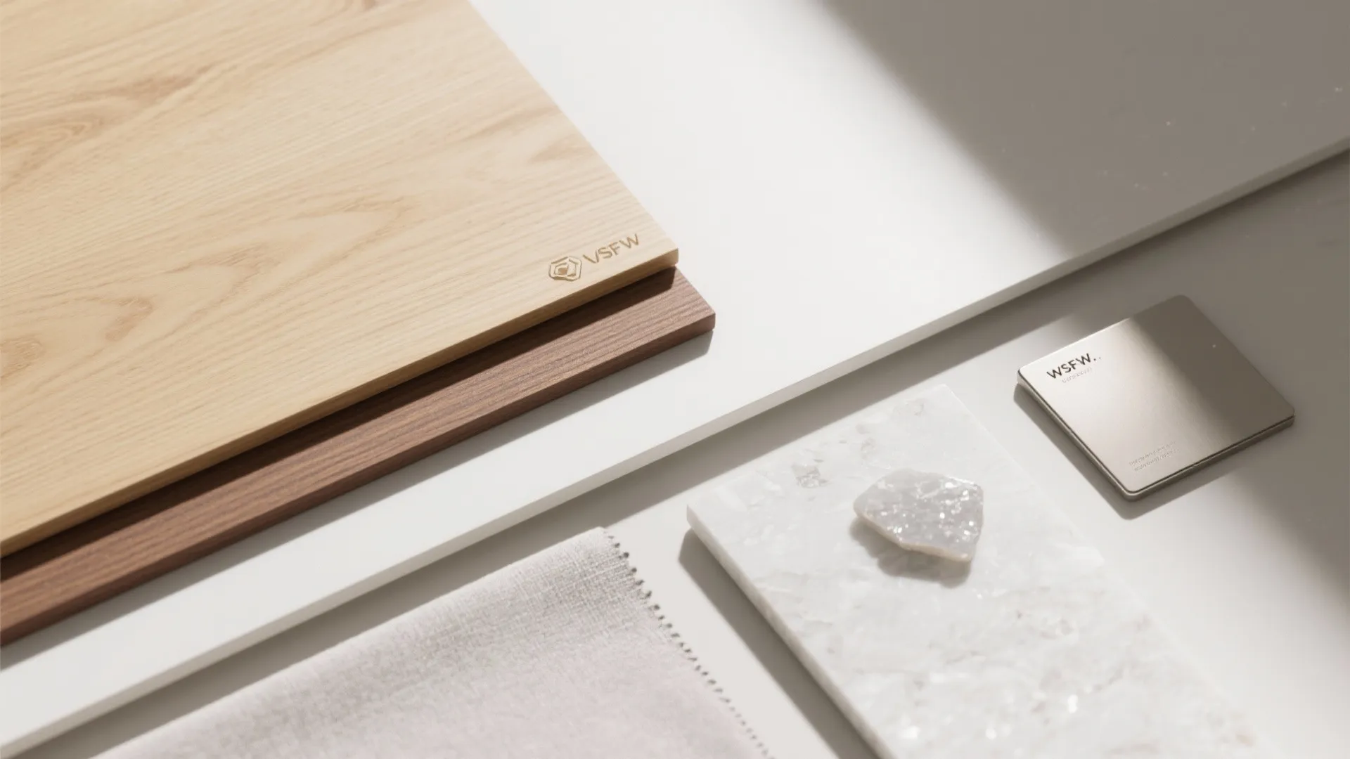 Warm wood tones to ground the palette