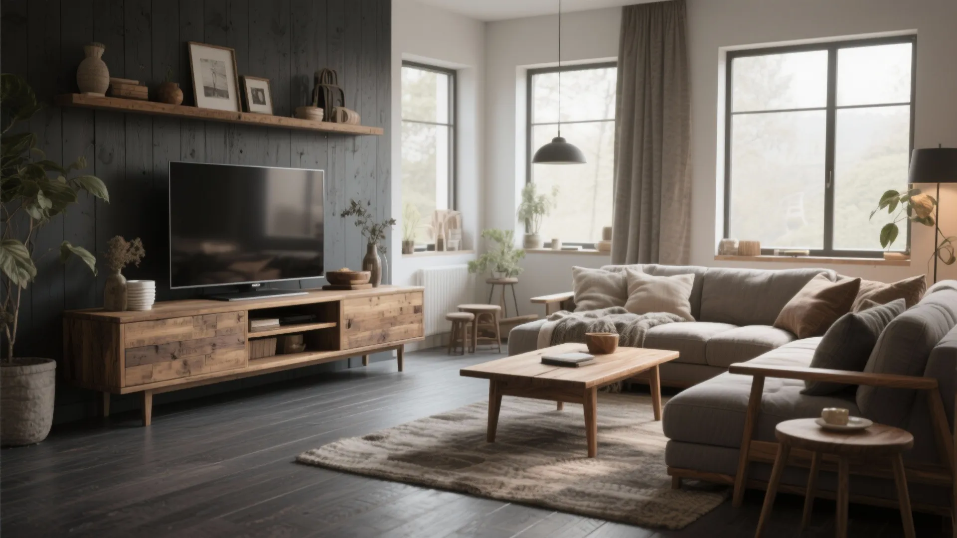 2. Warm Wood Accents