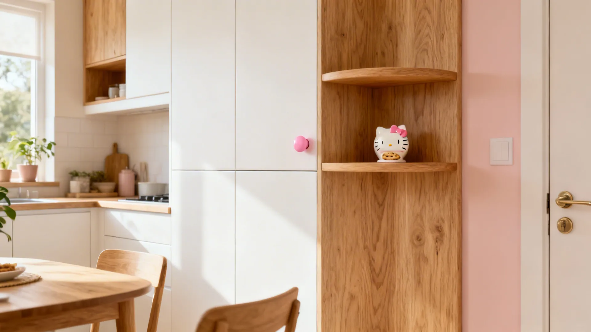 Warm Wood Meets Playful Kawaii