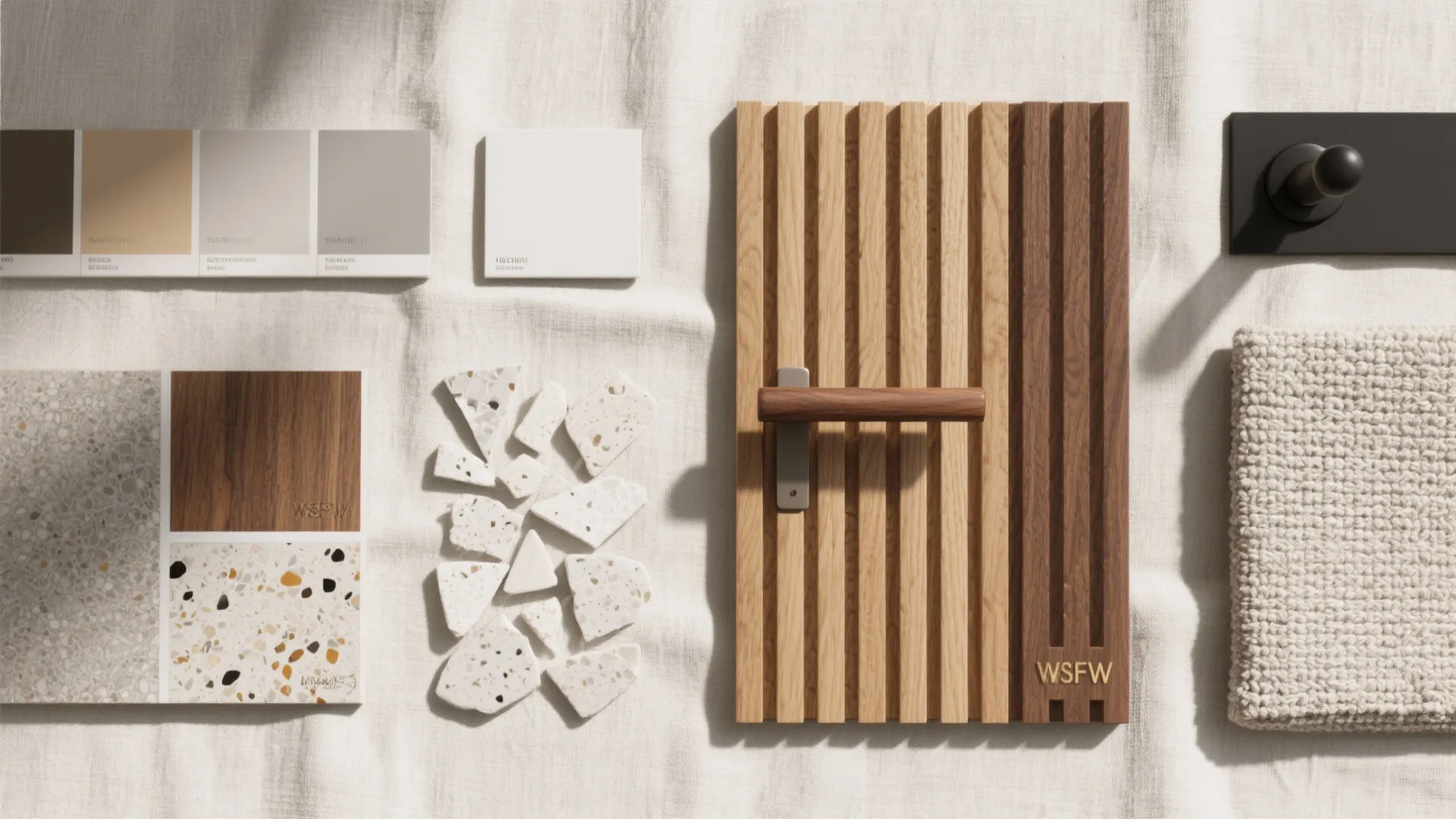 Warm wood accents to soften modern lines