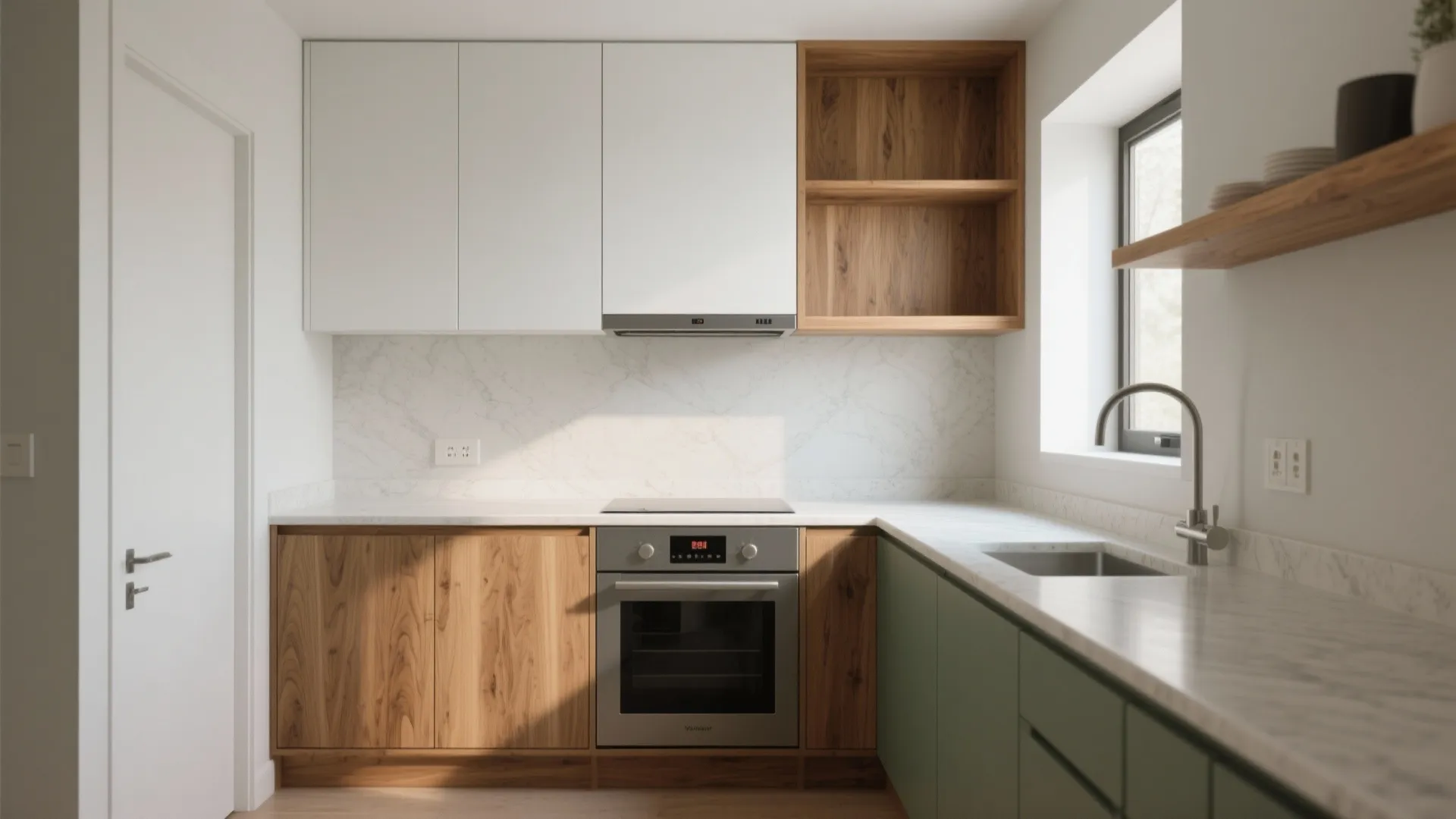 Warm Wood Elements To Soften Scale