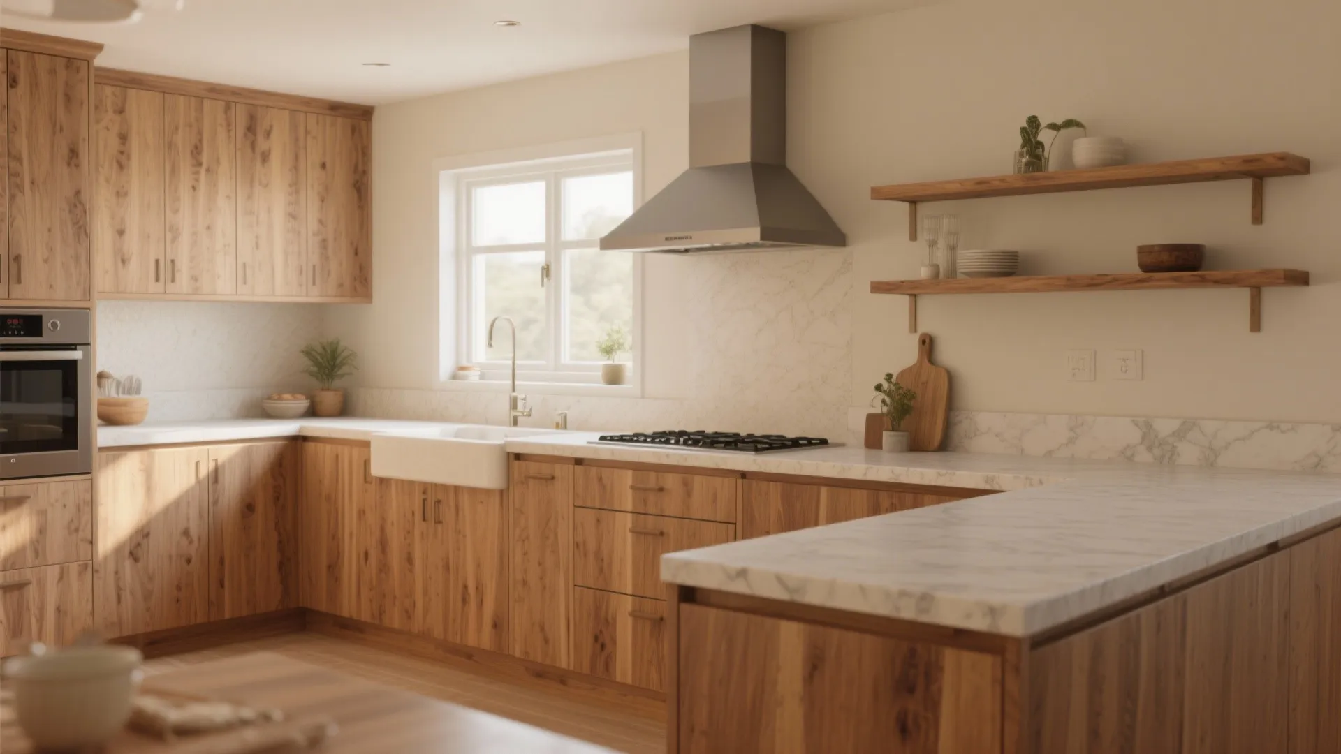 Warm Wood Elements to Humanize the Space