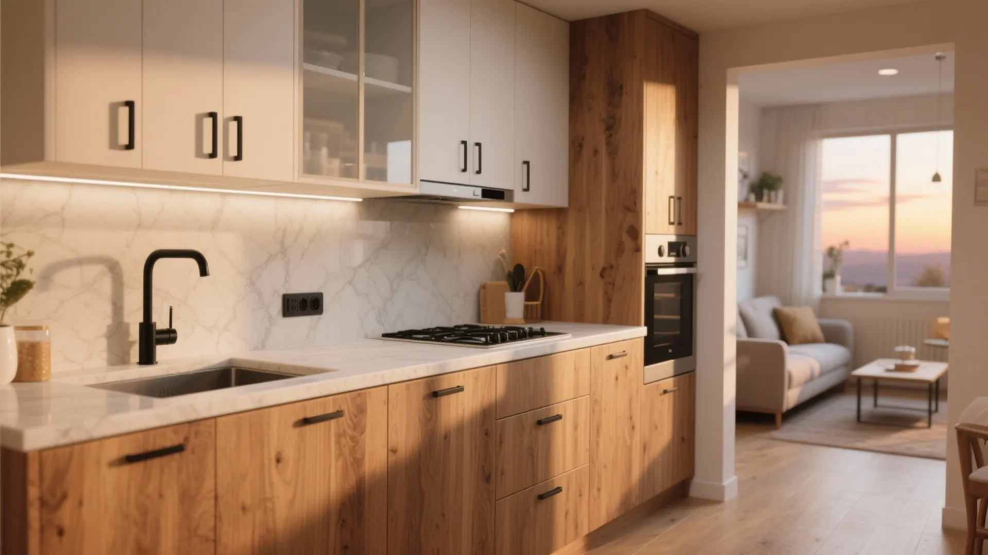 Warm wood elements for a cozy vibe