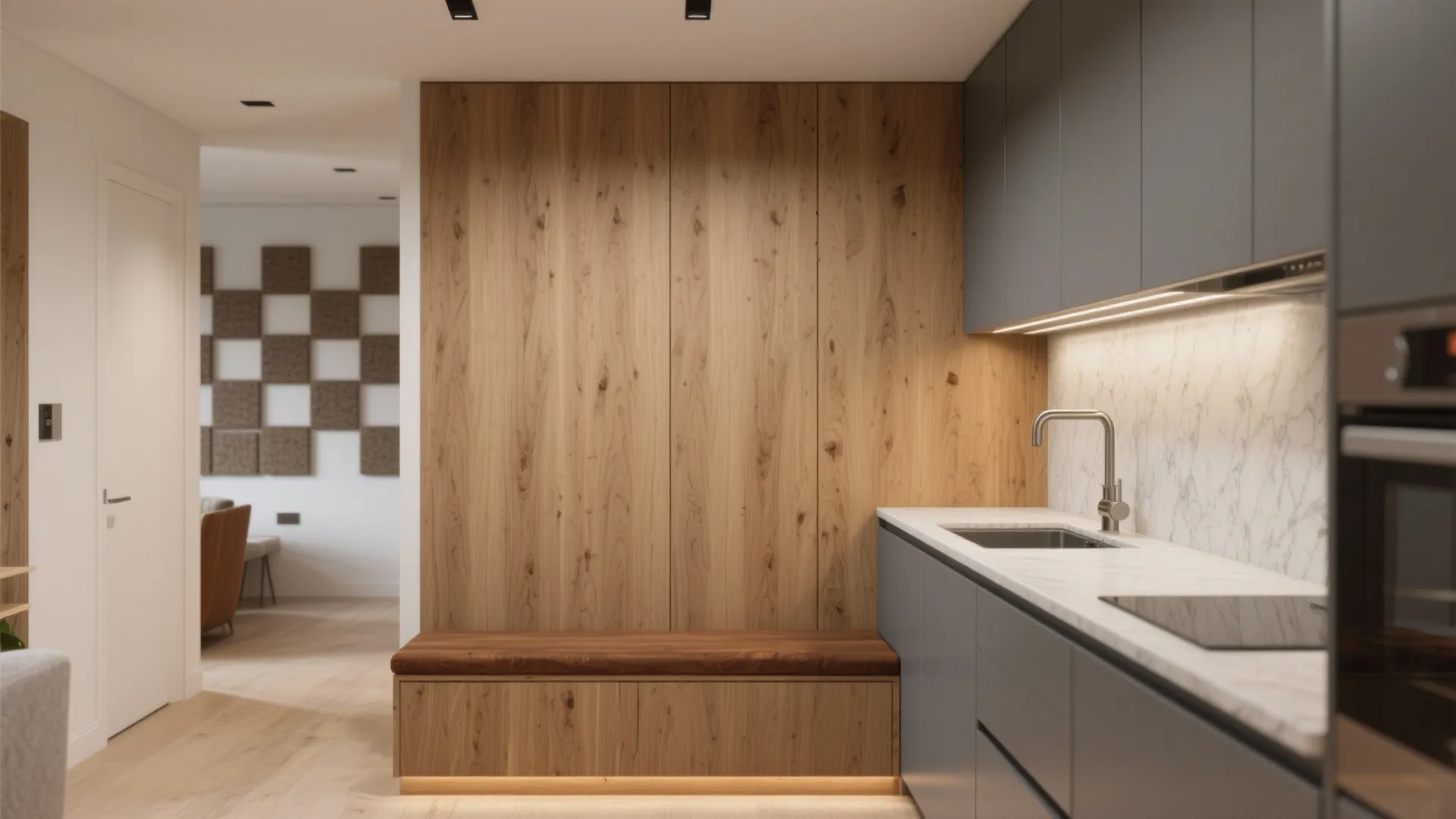 Warm wood elements for a welcoming atmosphere