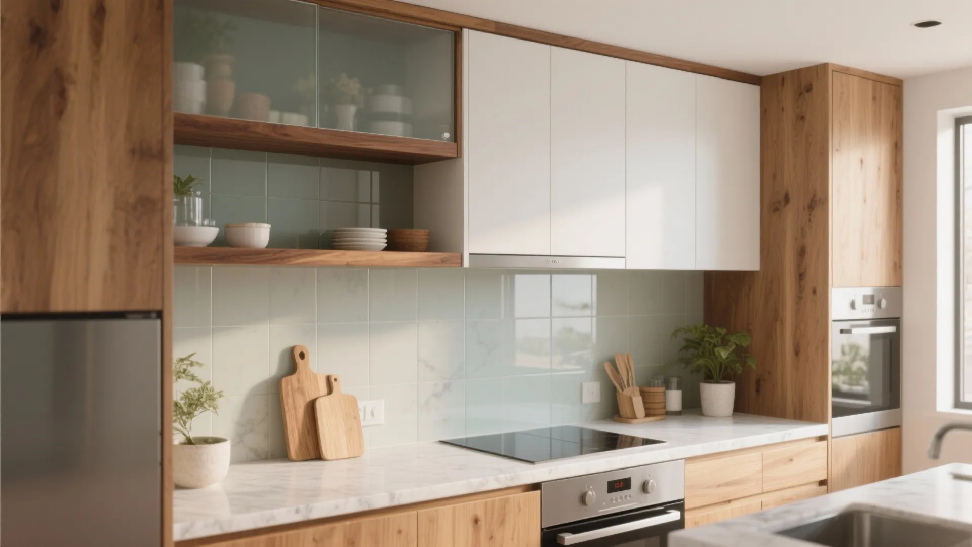 Warm Wood Accents to Humanize the Space