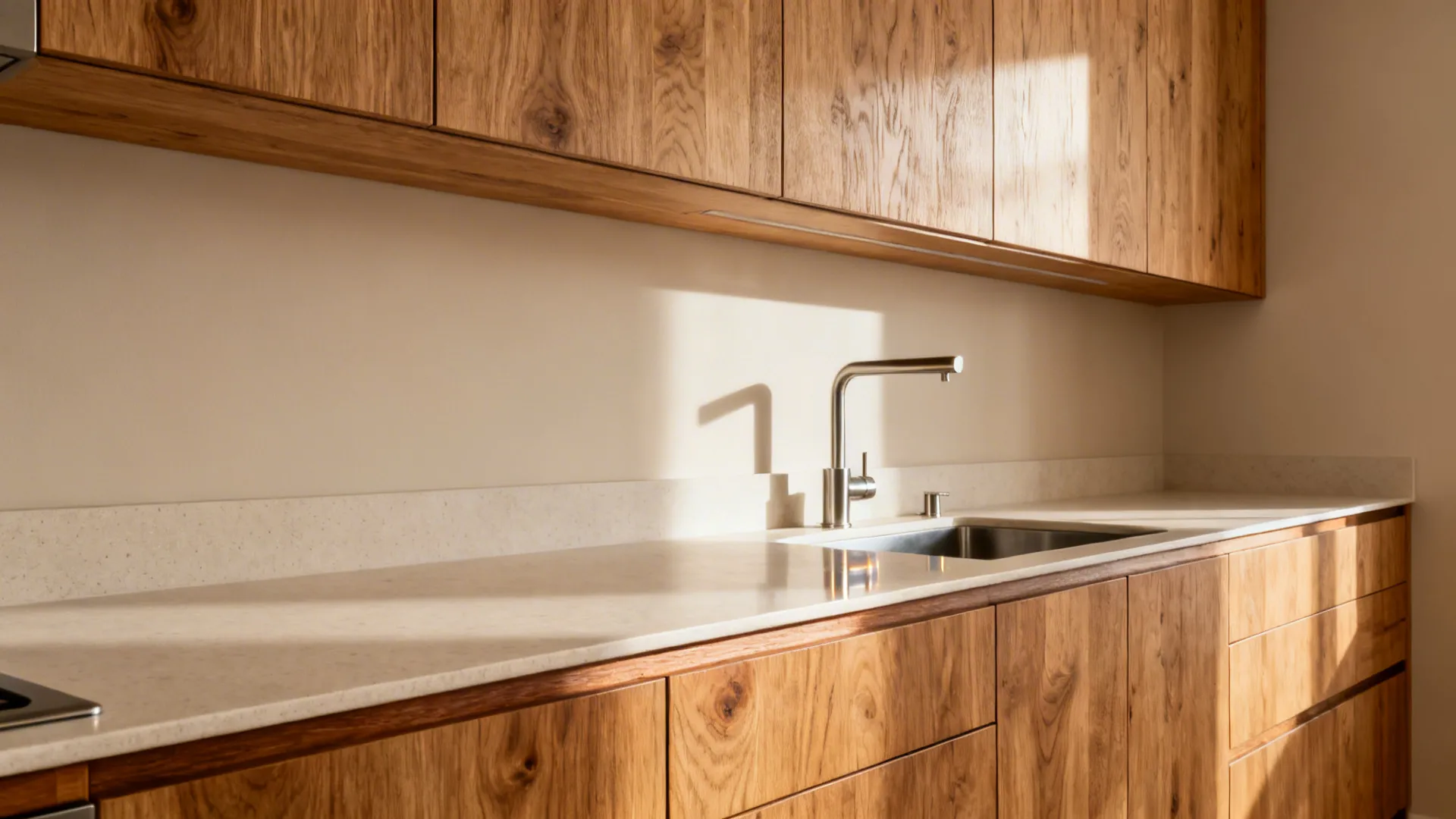 4) Warm Wood Finishes with Durable Cores