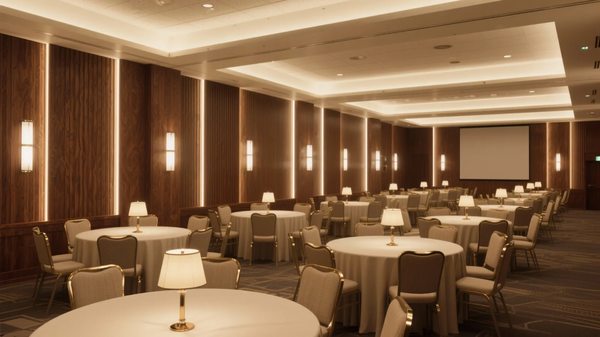 Warm wood elements and layered lighting