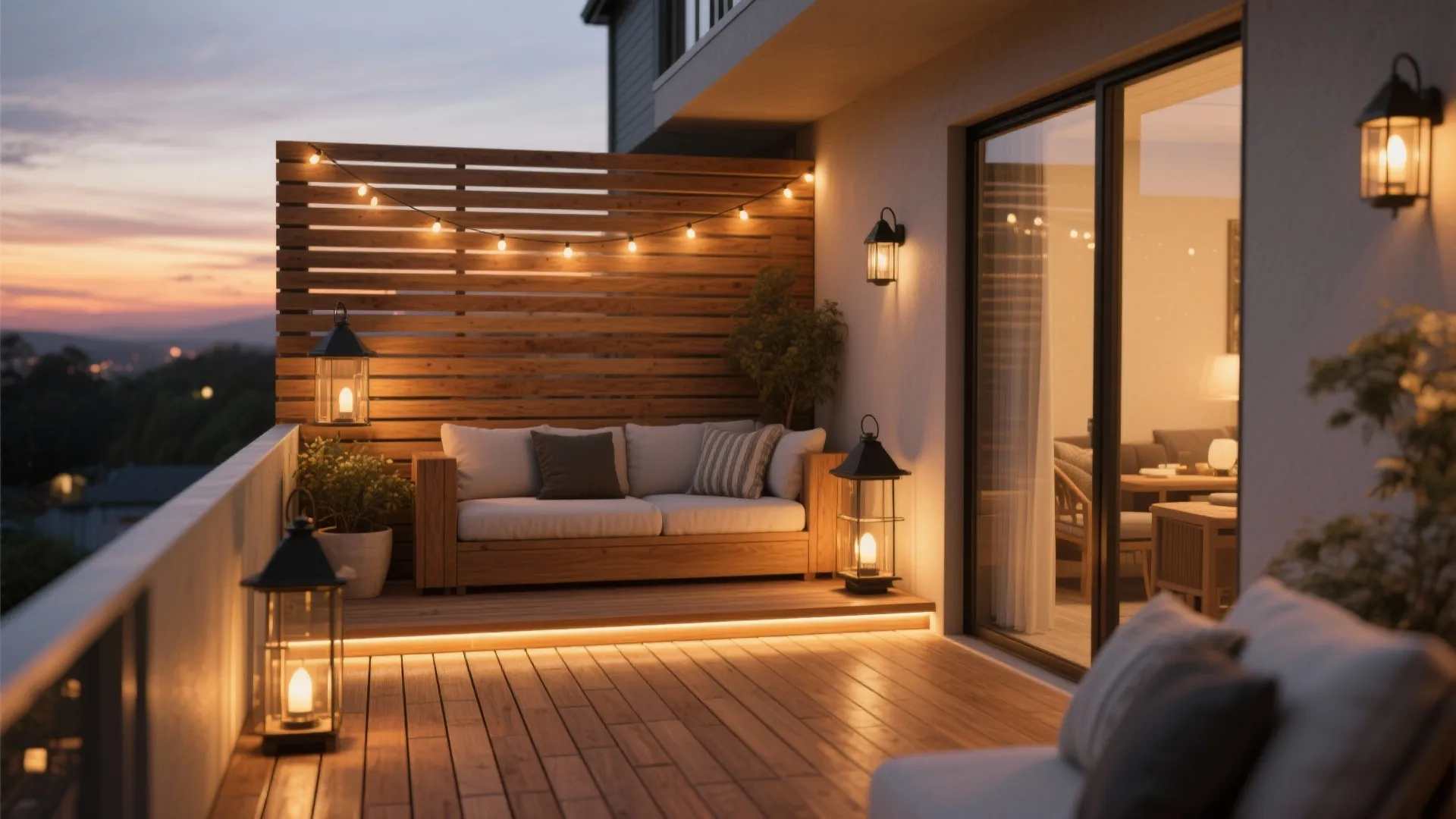 Warm timber tones and layered lighting