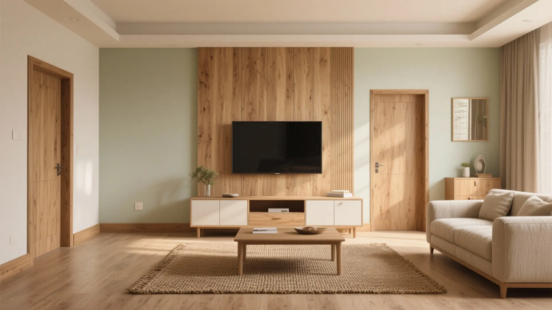 Warm wood elements for a cozy, Pune-friendly vibe