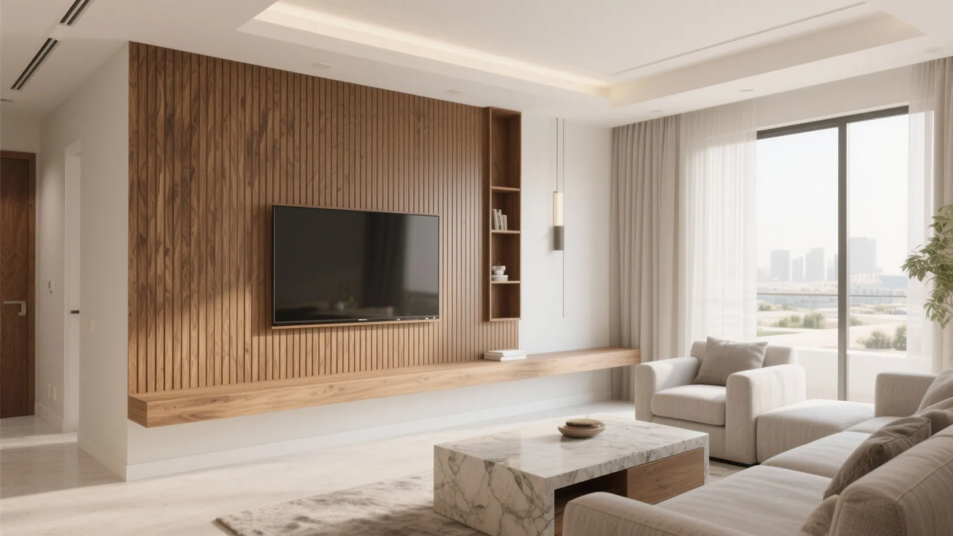 Warm Wood Accents to Soften the Desert Minimal