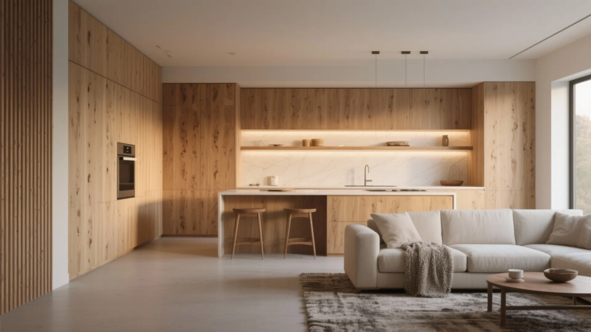 Warm Wood Layers: Quiet Luxury Without Bulk
