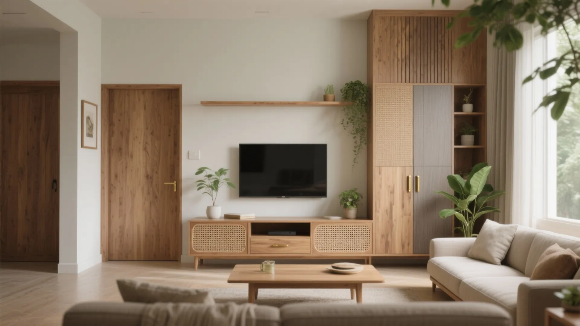 Warm Wood Accents for a Calm, Grounded Home