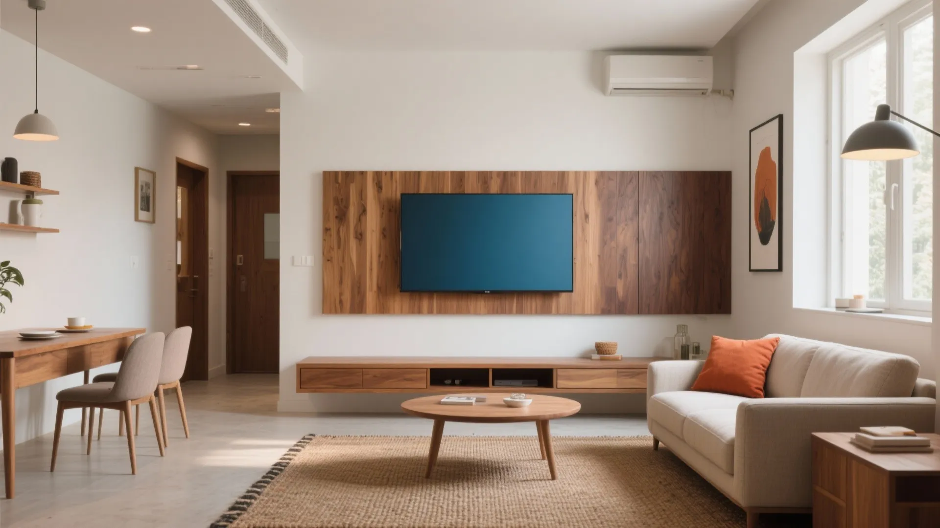 Warm wood accents to ground the home