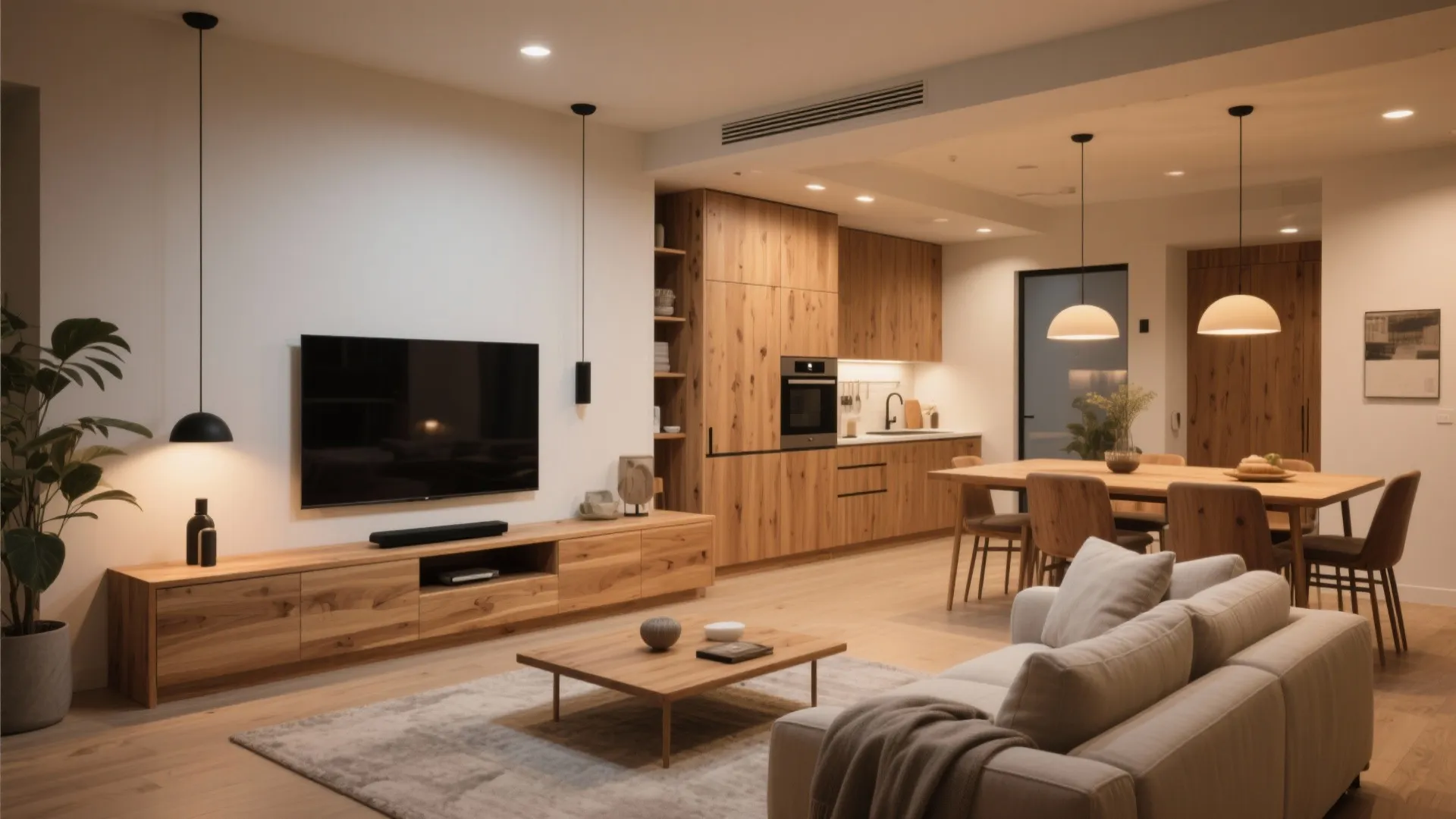 Warm wood elements for calm Bangalore evenings