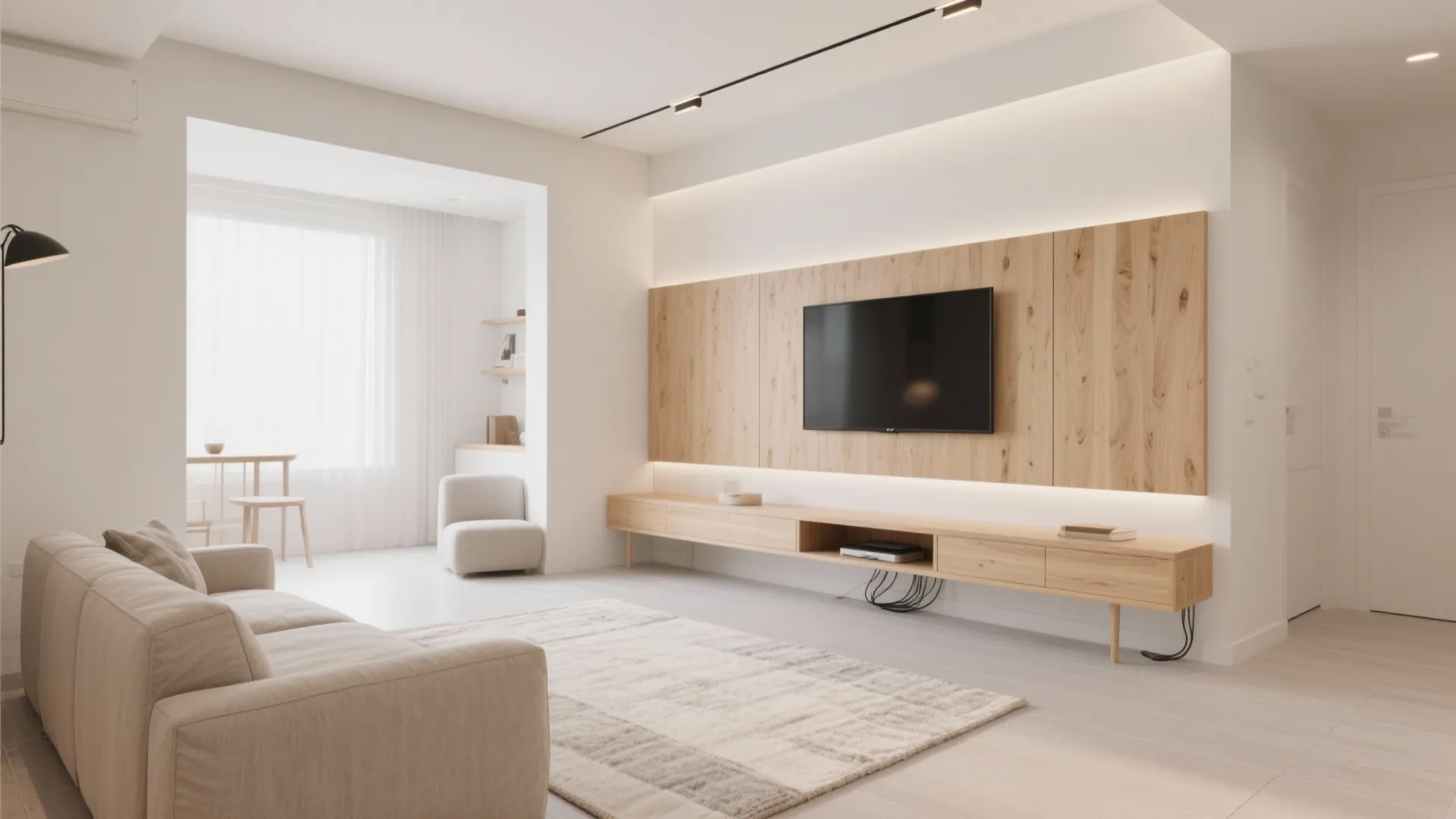 Warm Wood Accents That Don’t Shrink Space