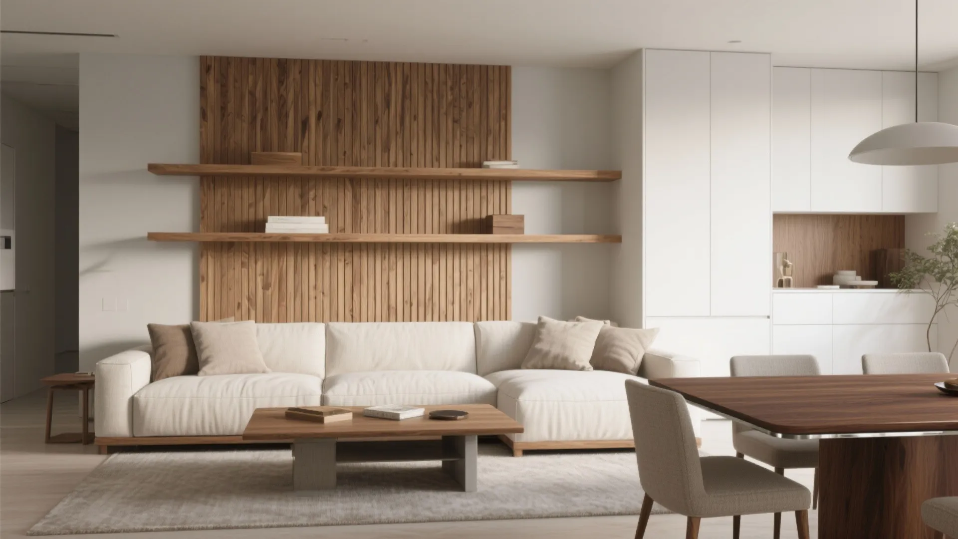 Warm wood accents that ground the home