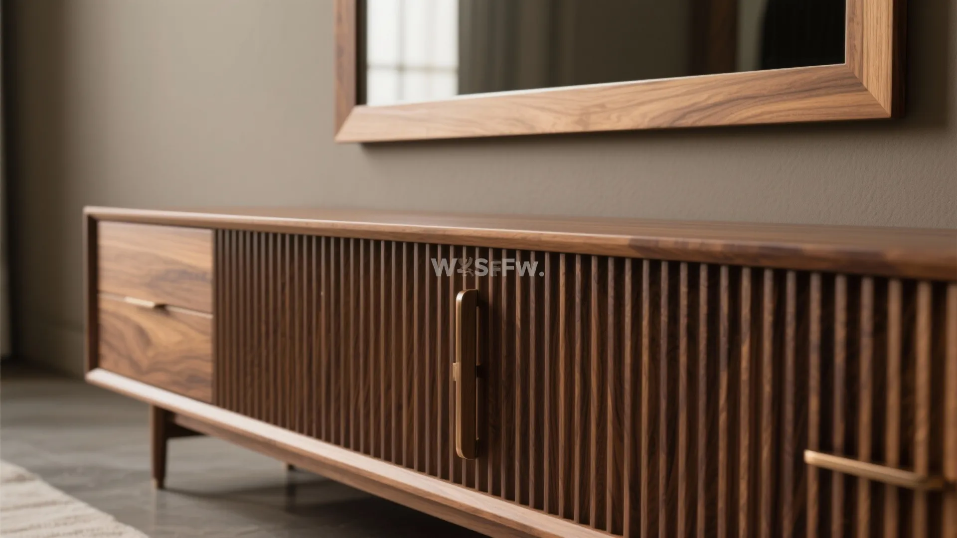 Warm Wood Accents With Contemporary Lines