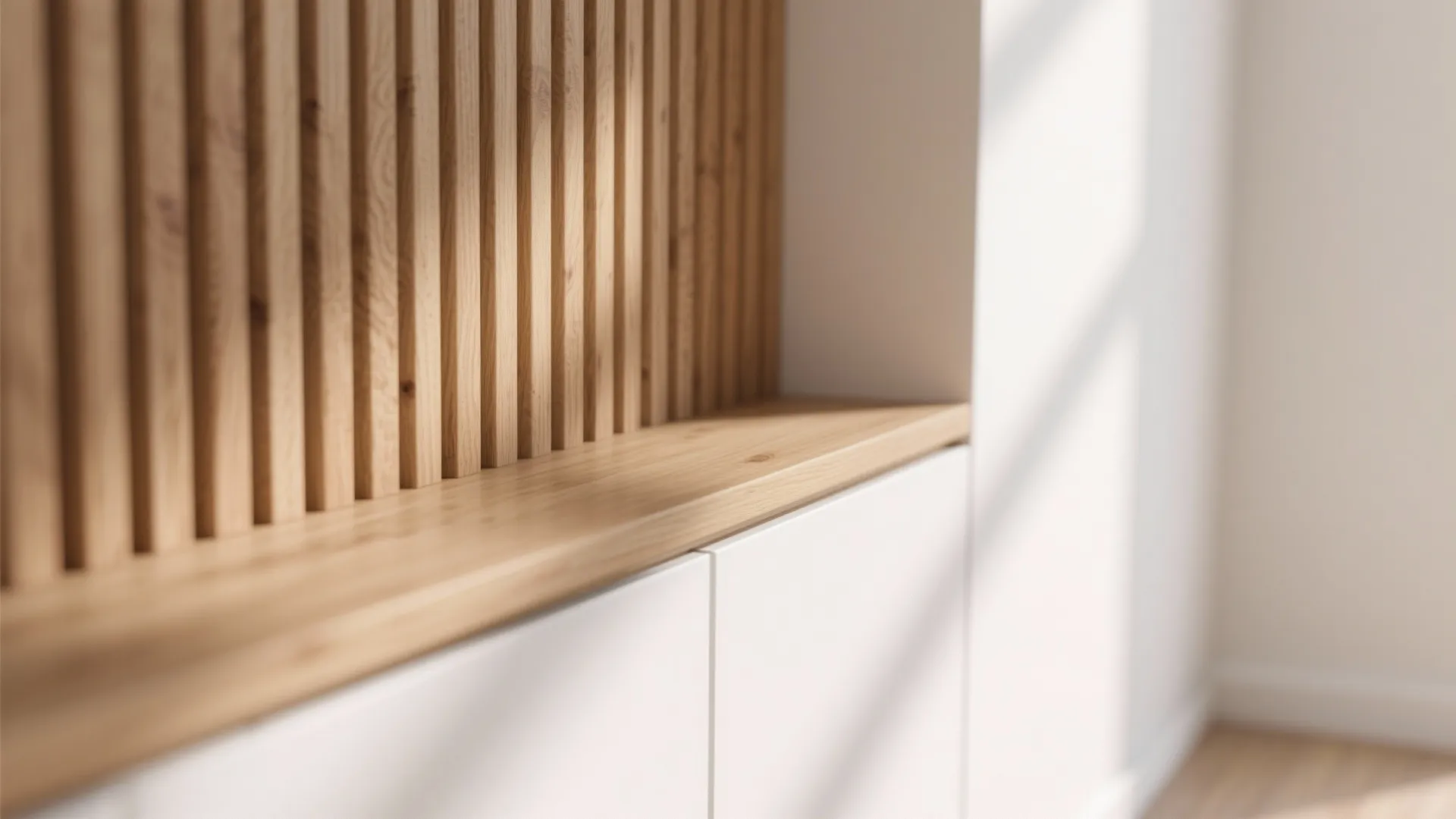 Warm wood elements to balance the cool, compact shell