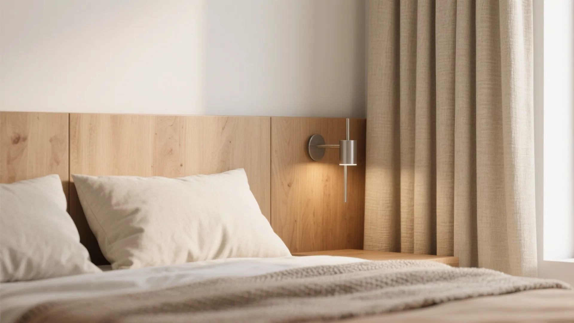 5) Warm wood accents and soft texture (without clutter)