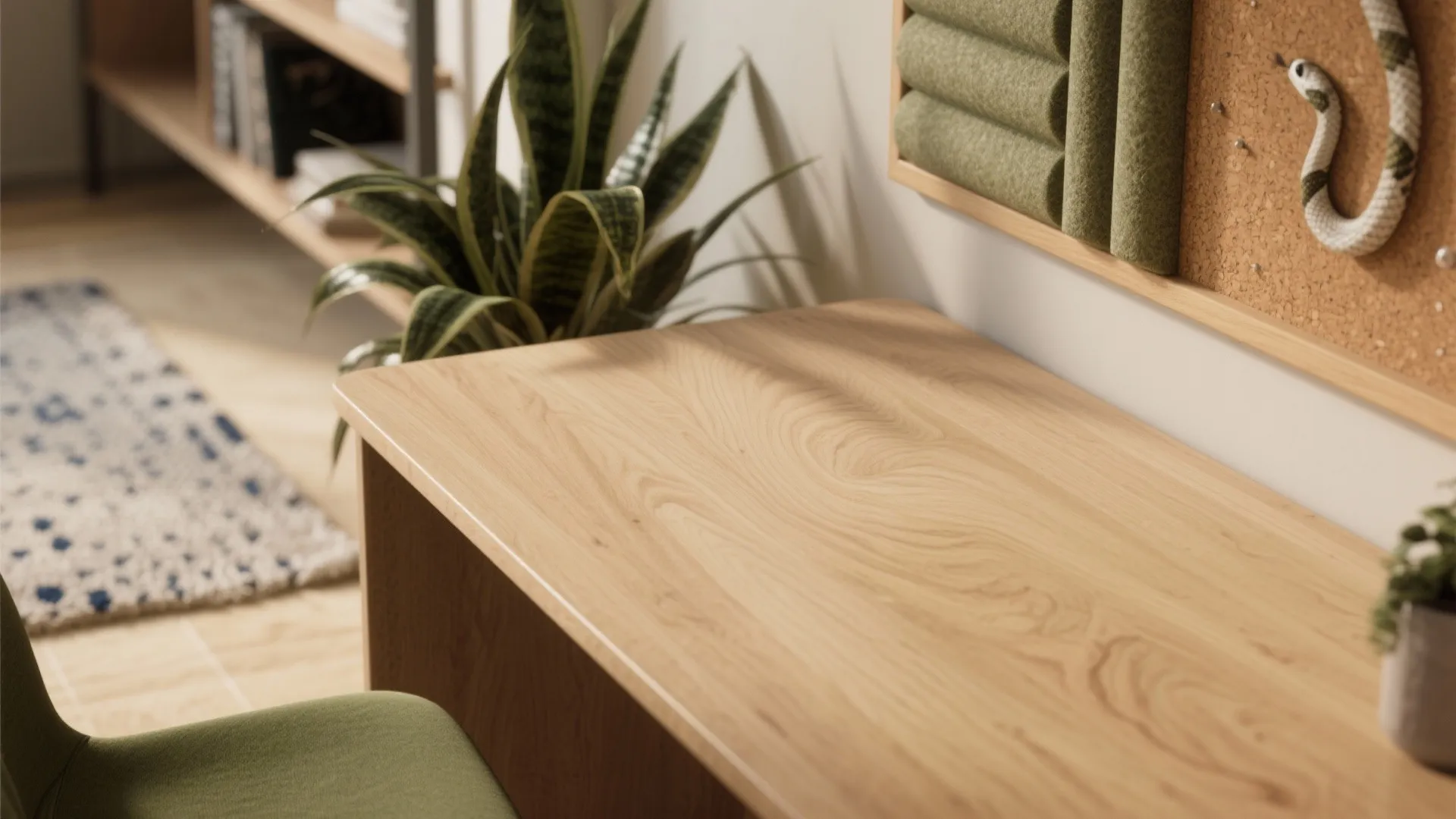 Warm wood and biophilic textures