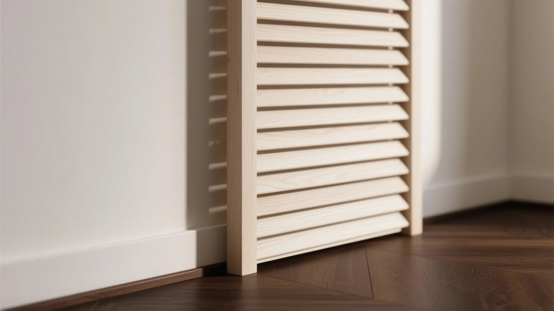 Warm wood elements to soften contrast