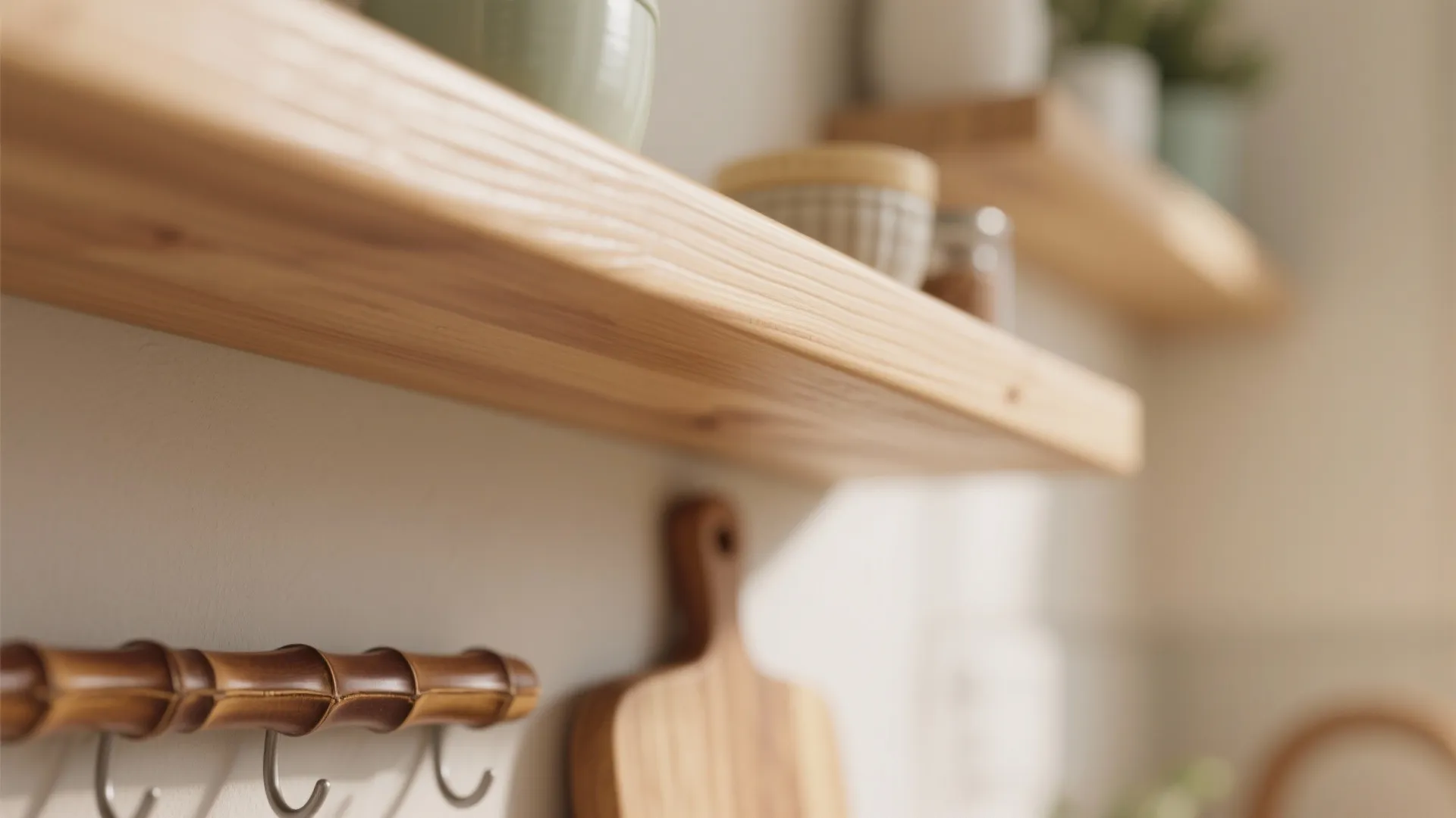 Warm wood accents to calm the celebration energy