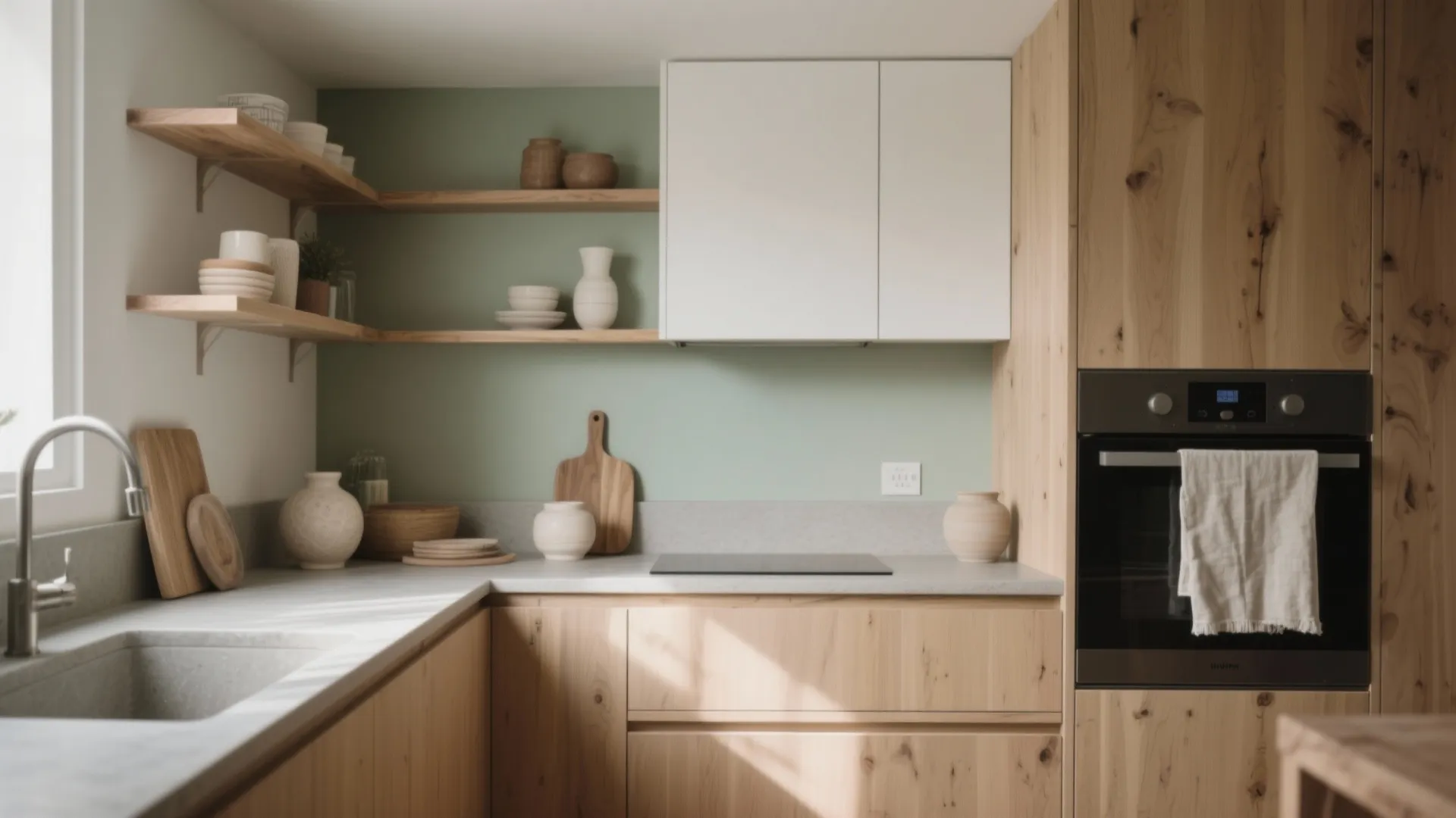 Warm Wood Accents and Soft Matte Finishes