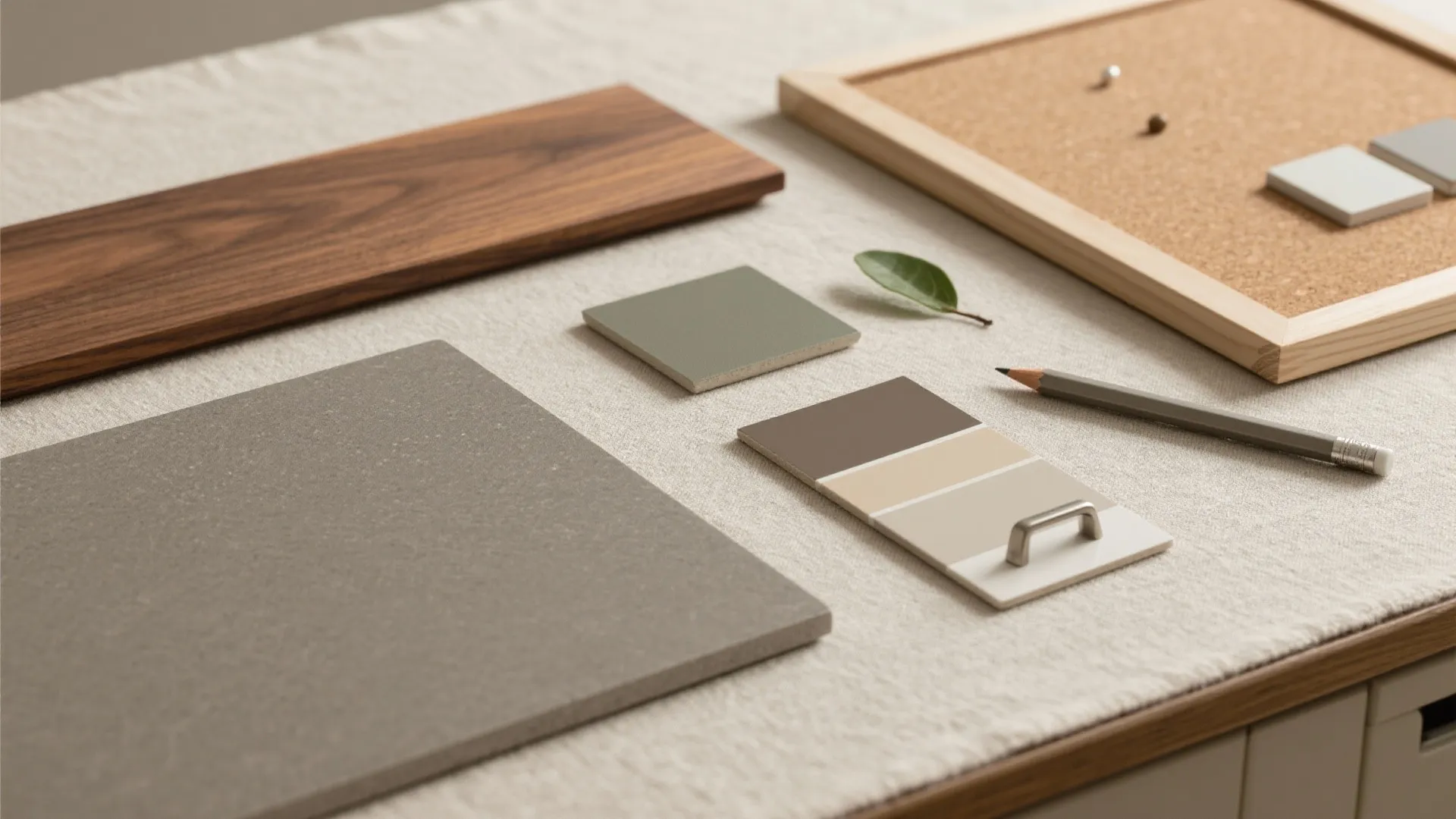 Warm wood tones and matte finishes