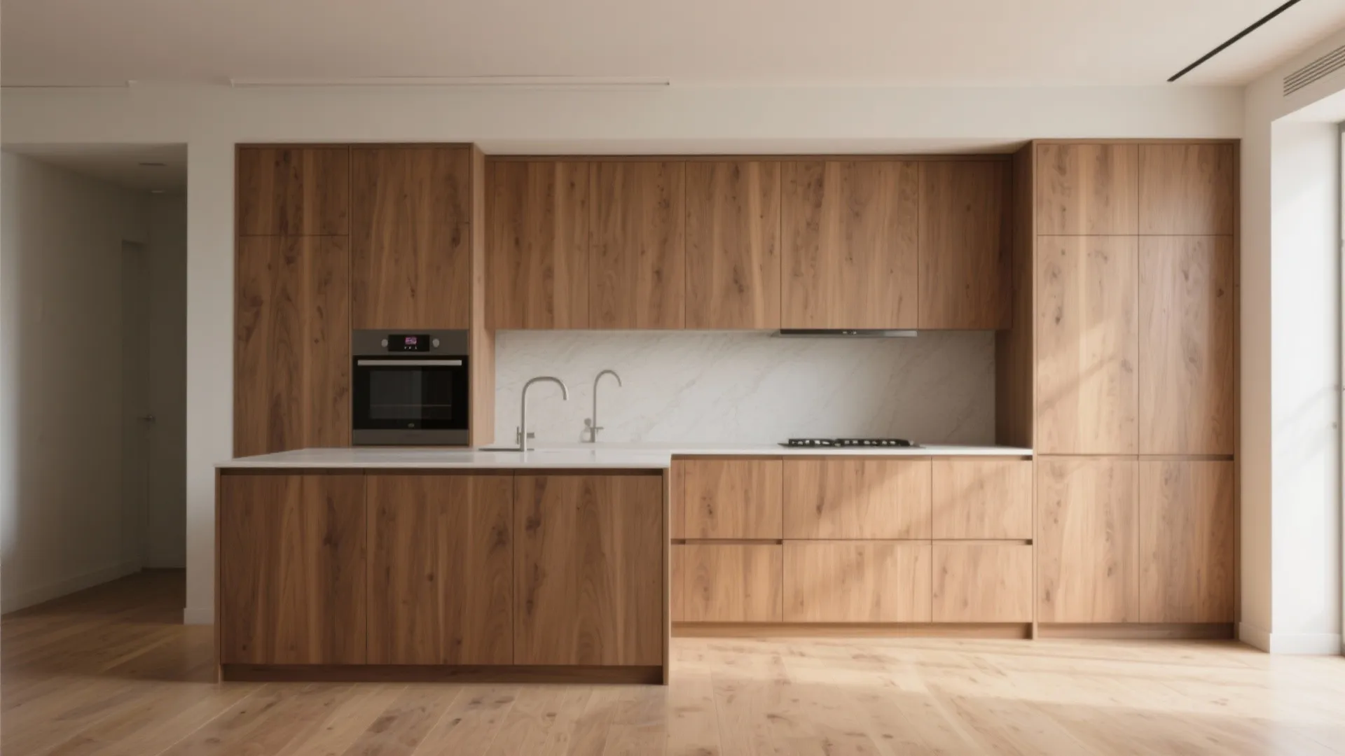 2. Warm Wood Tones with Matte Finish