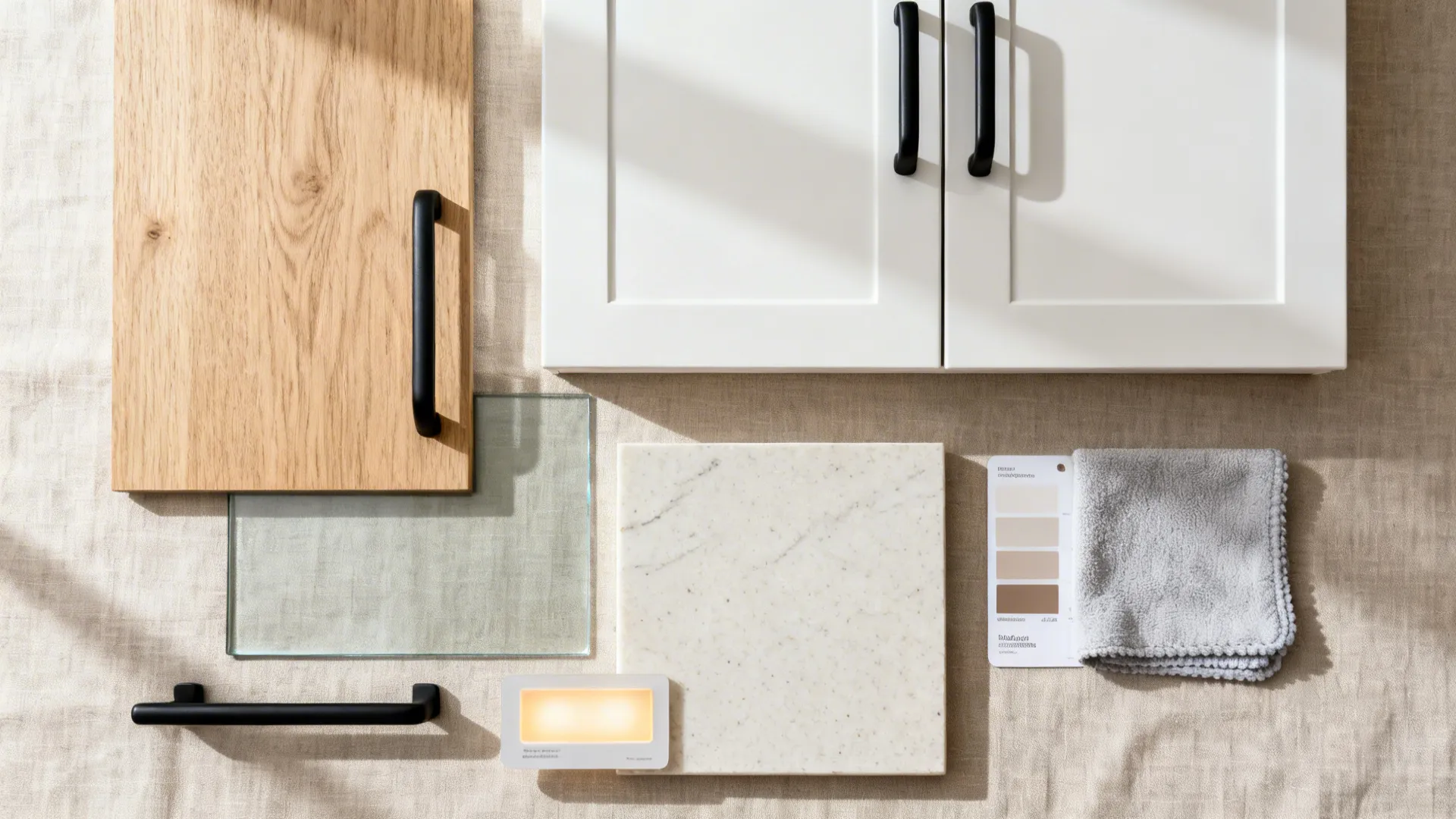 5) Warm it up with wood and matte hardware