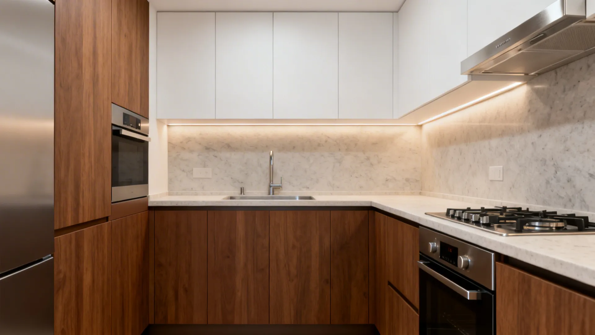 Warm wood tones with durable matte finishes