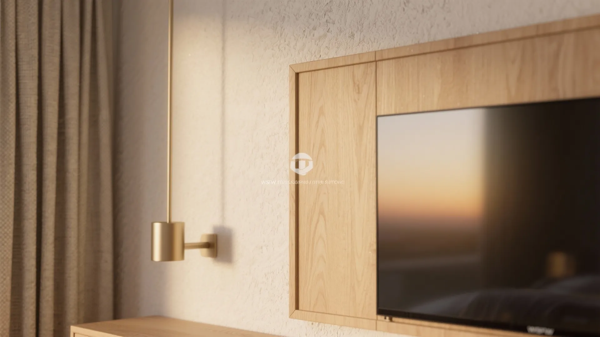 4) Warm Minimalism with Wood Accents