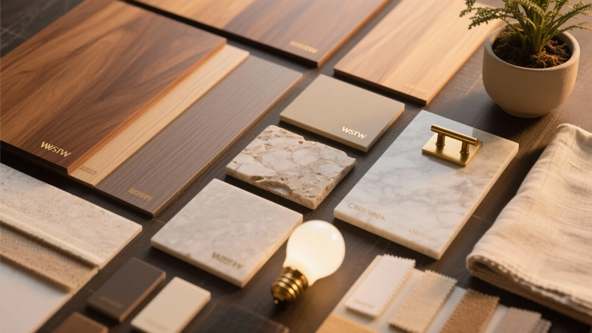 Warm wood + soft neutrals for micro-luxury