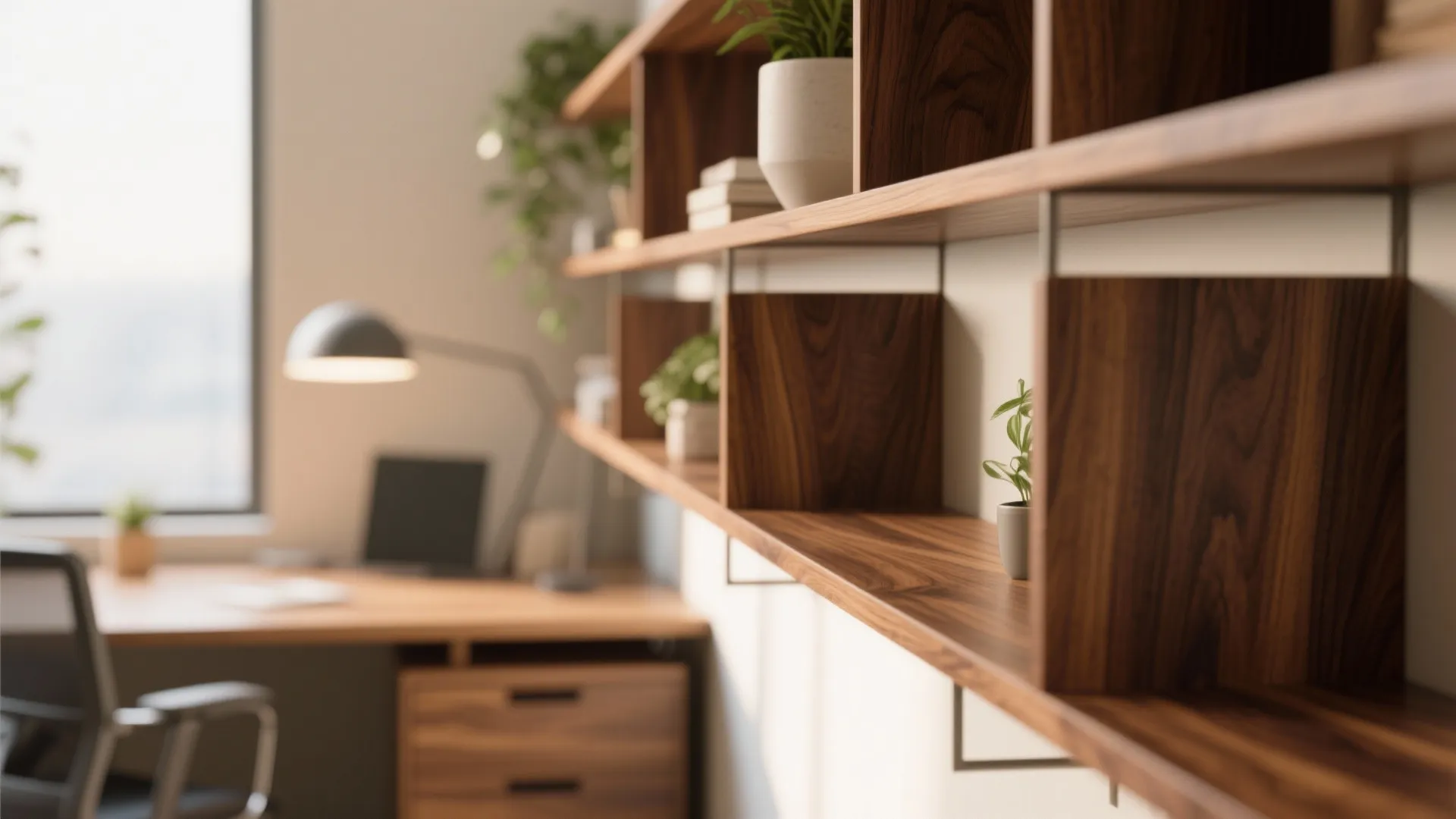 Warm wood accents for comfort