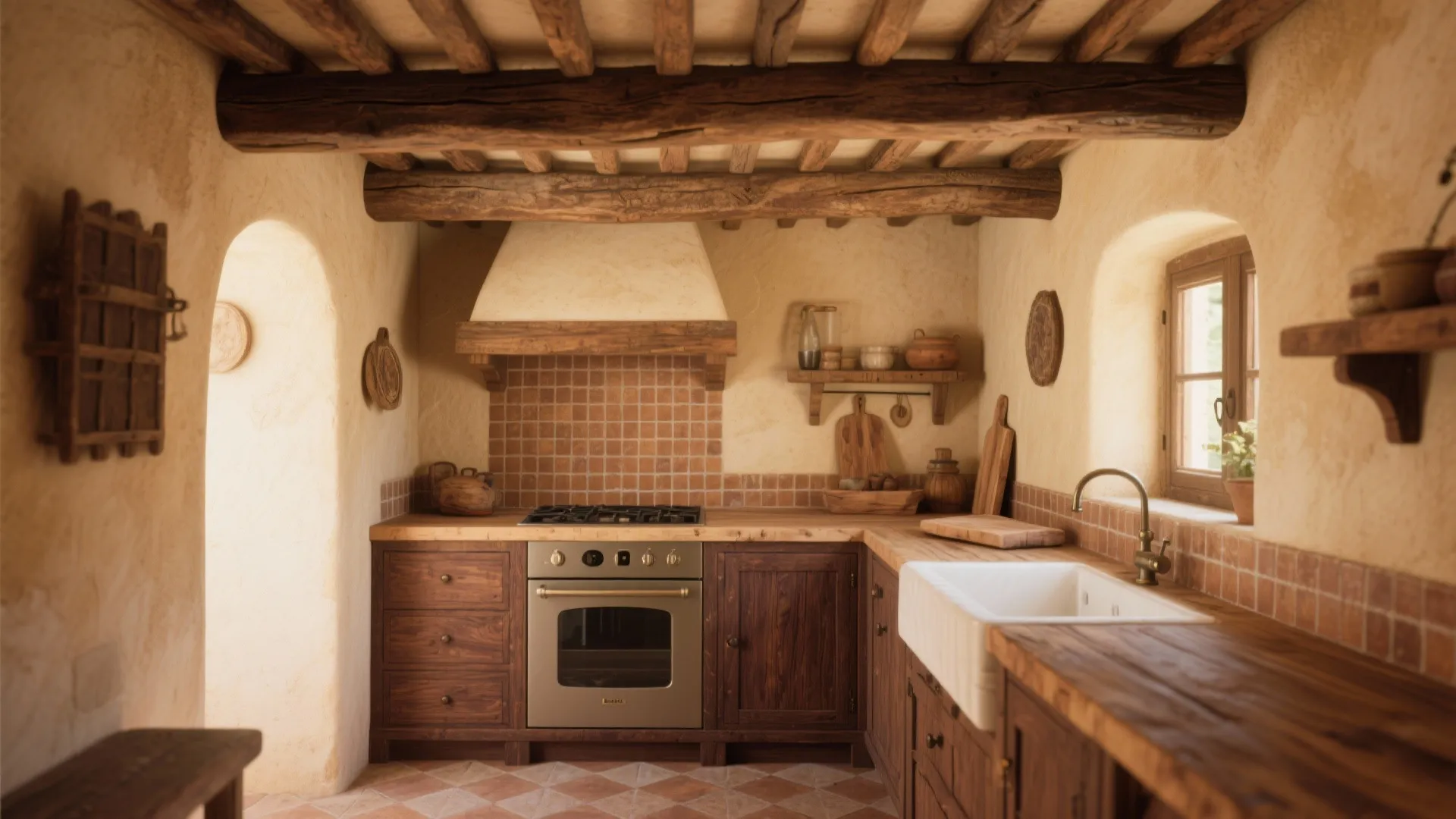 Wooden Elements and Warm Color Palettes