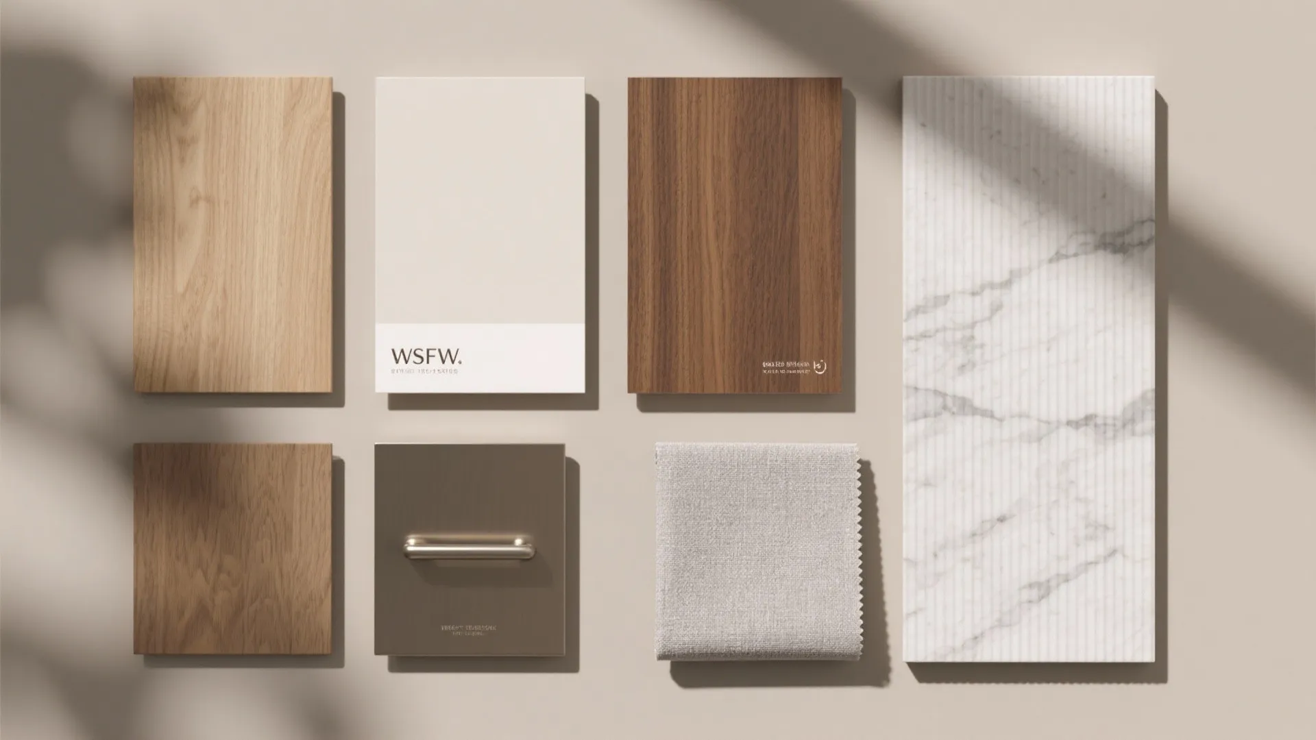 Warm wood tones to ground the palette