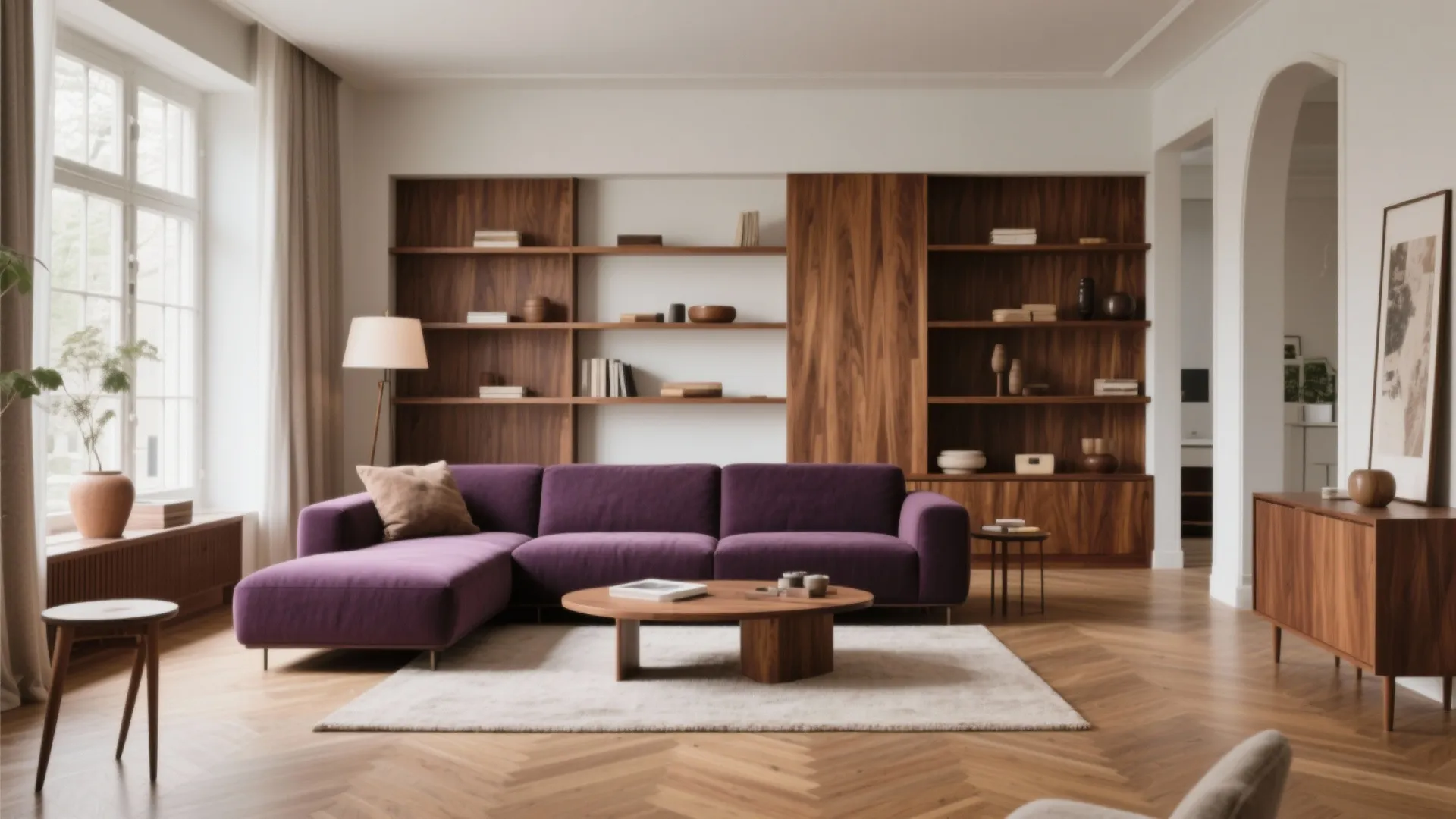 6. Warm Wood Accents