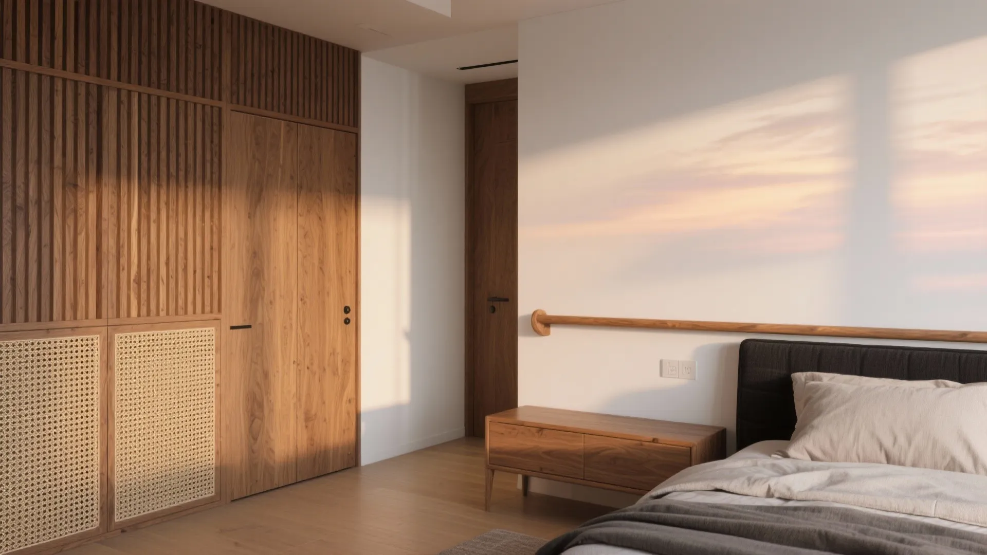 Warm wood tones and tactile layers that feel like home