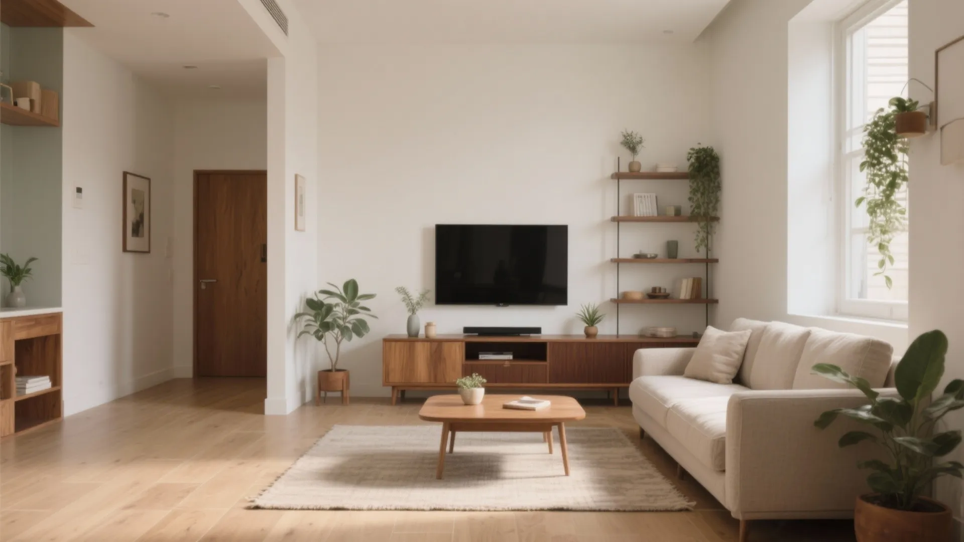 Warm Wood Elements with a Calm Neutral Base