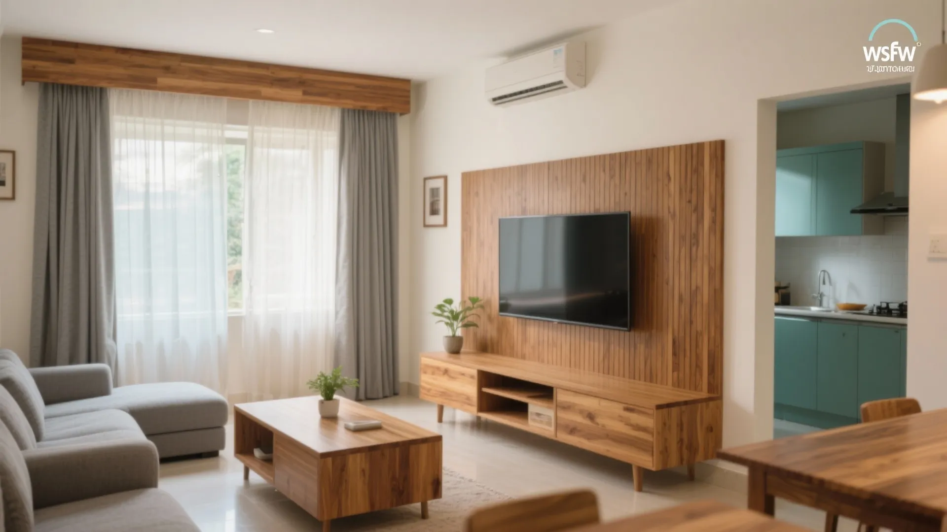 Warm wood accents that bring coastal comfort