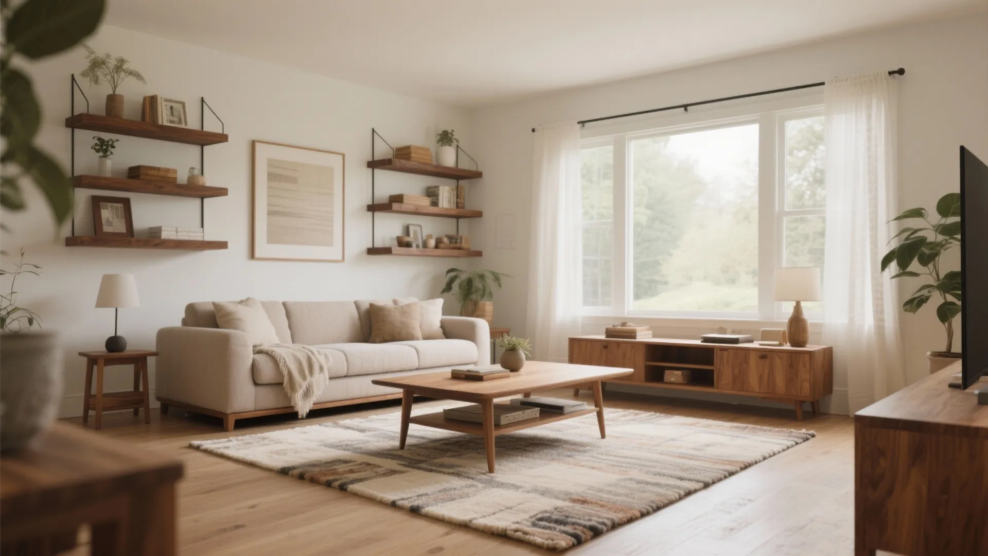 4. Warm Wooden Accents