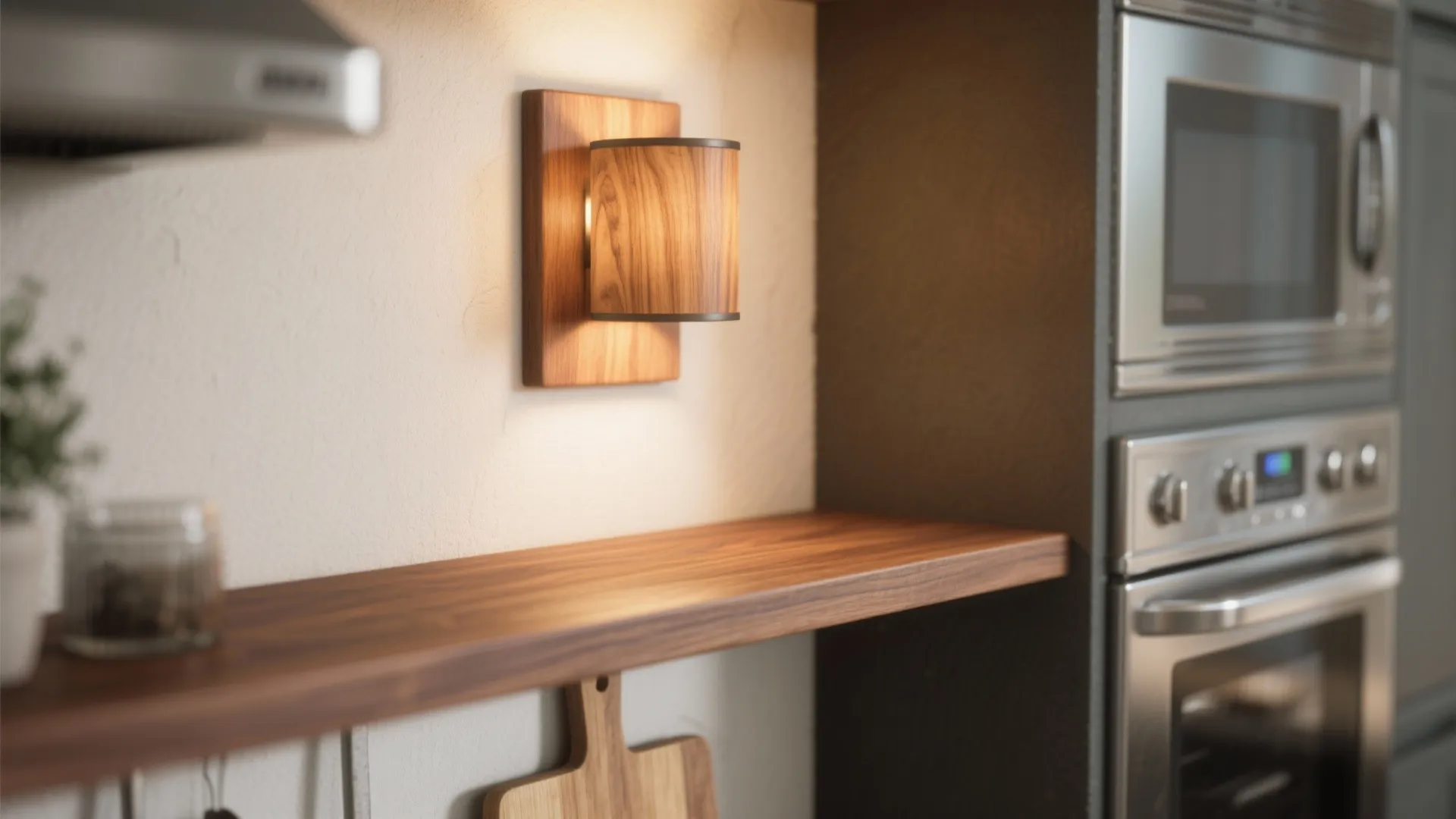 Warm Wood Accents to Balance Tech and Tile