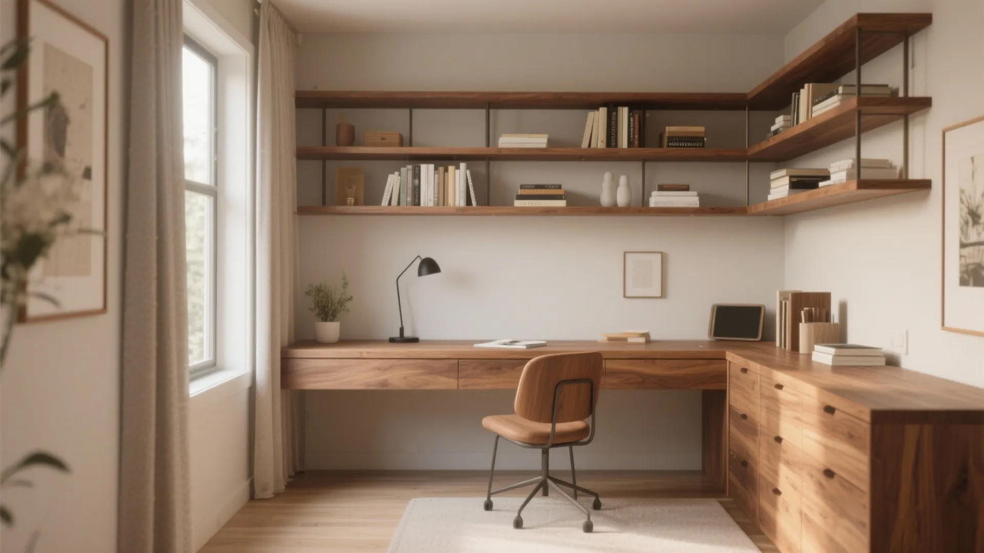 Warm Wood Accents for Comfort