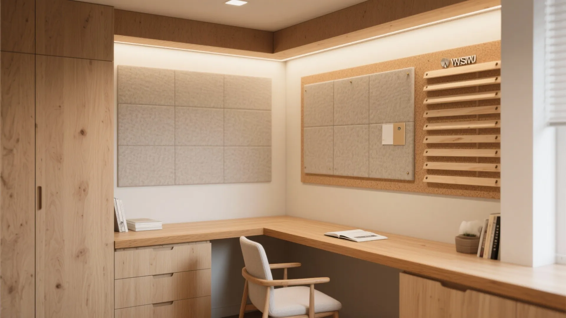 Warm wood accents for calmer study vibes