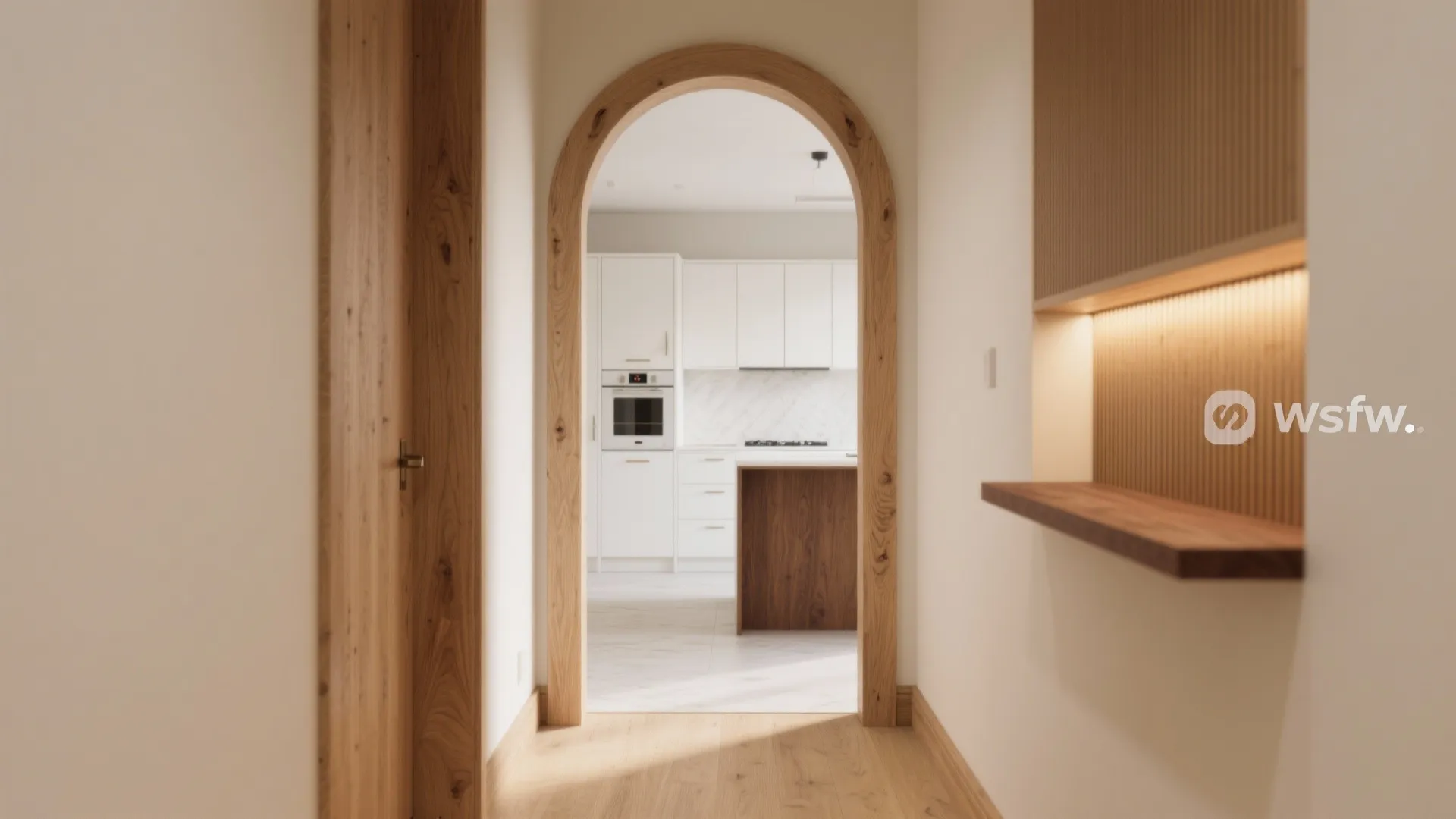 Idea 4: Warm Wood Accents to Soften the Transition