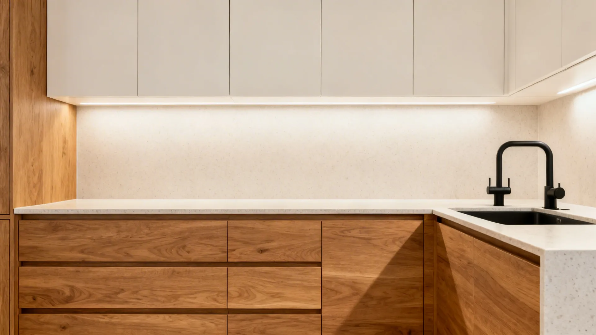 Warm wood tones with durable, light bounces