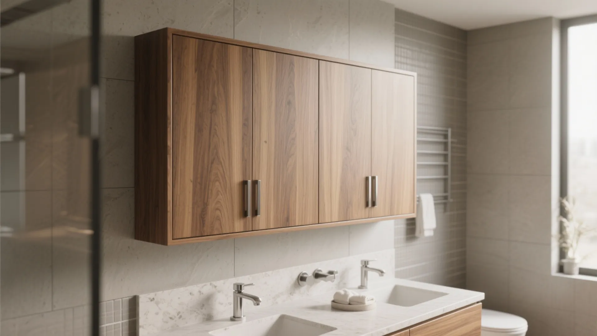 Warm wood tones with water-smart finishes