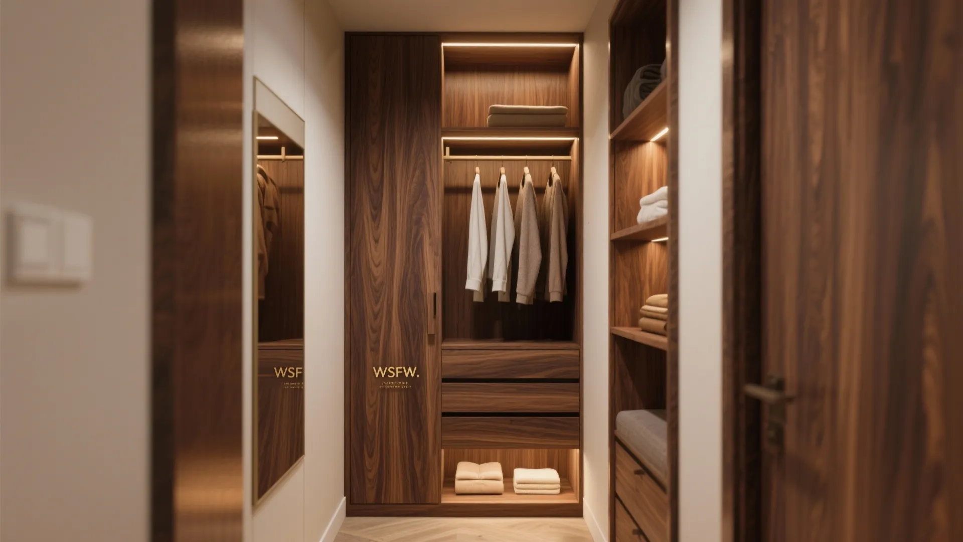 Warm wood finishes for coziness