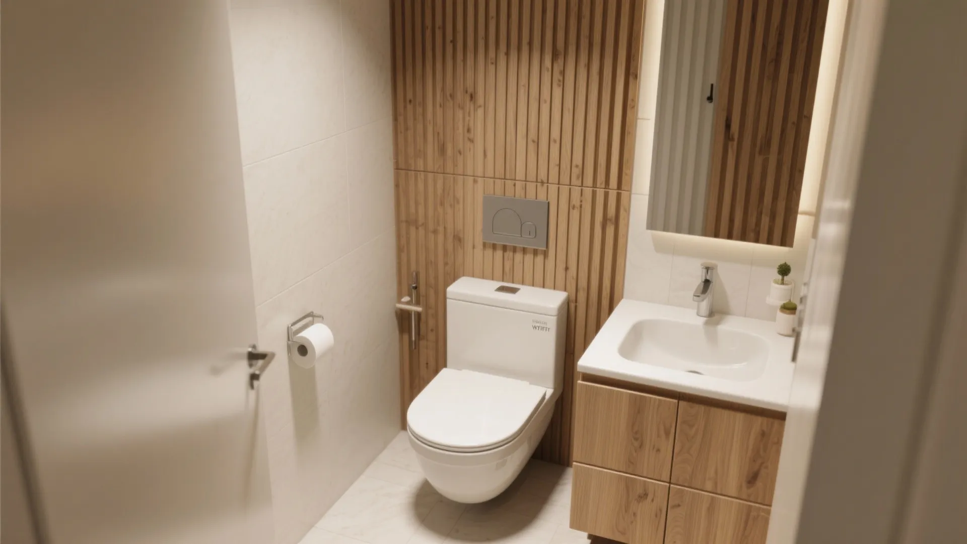 Warm wood accents for coziness