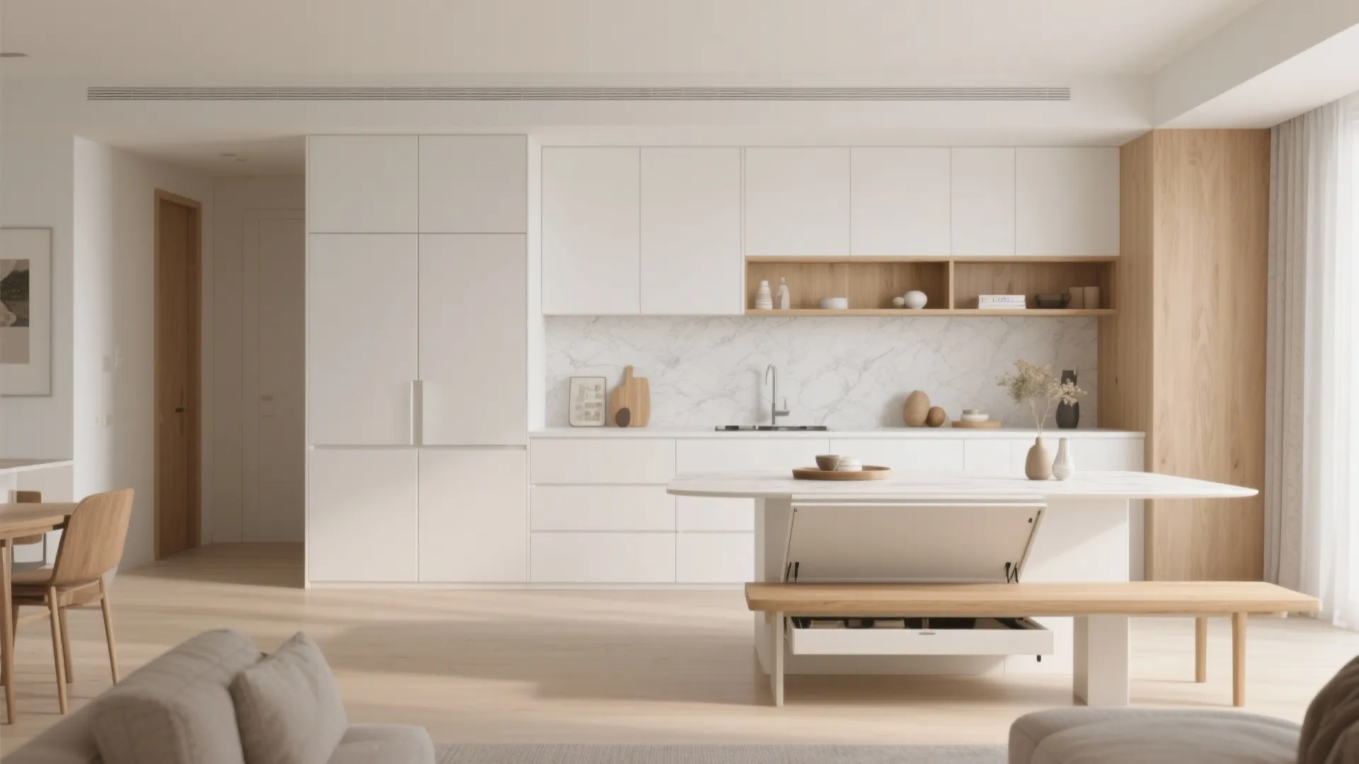 Warm Wood Accents That Calm a Busy 2 BHK